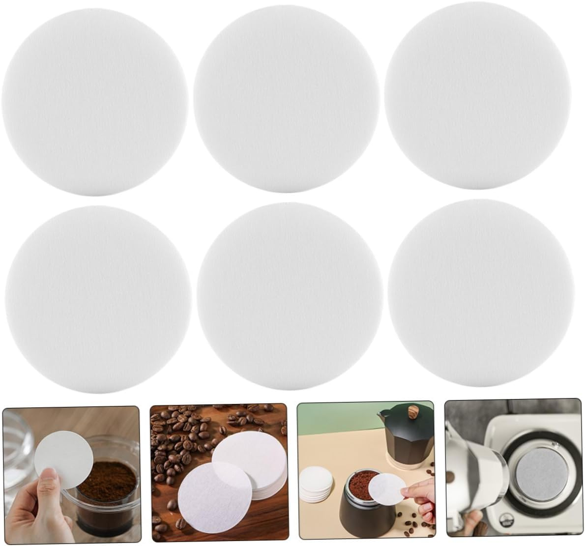 MAGICLULU 400Pcs Espresso Filtering Paper Coffee Filters for Drip Coffee Tea Portable Paper Pads image number 4