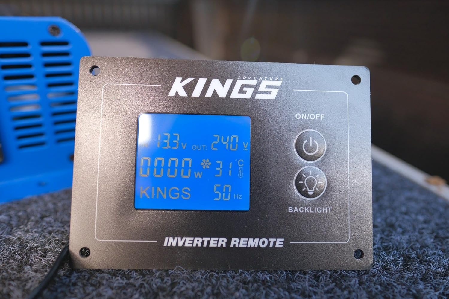 Kings Inverter Remote Display| Backlit LCD Screen | Remote Control and Display | Easy Mounting Options