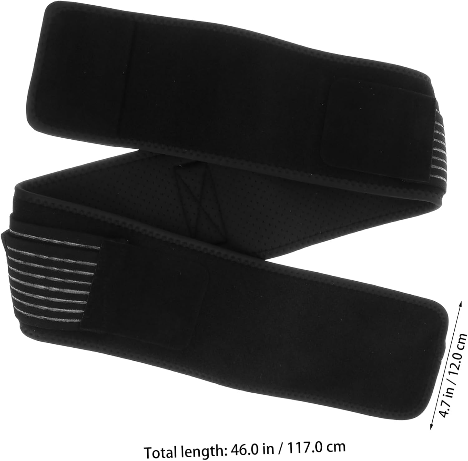 Minkissy Maternity Belly Bands Supports Belly Band Pregnancy Postpartum Dual Straps Black image number 2