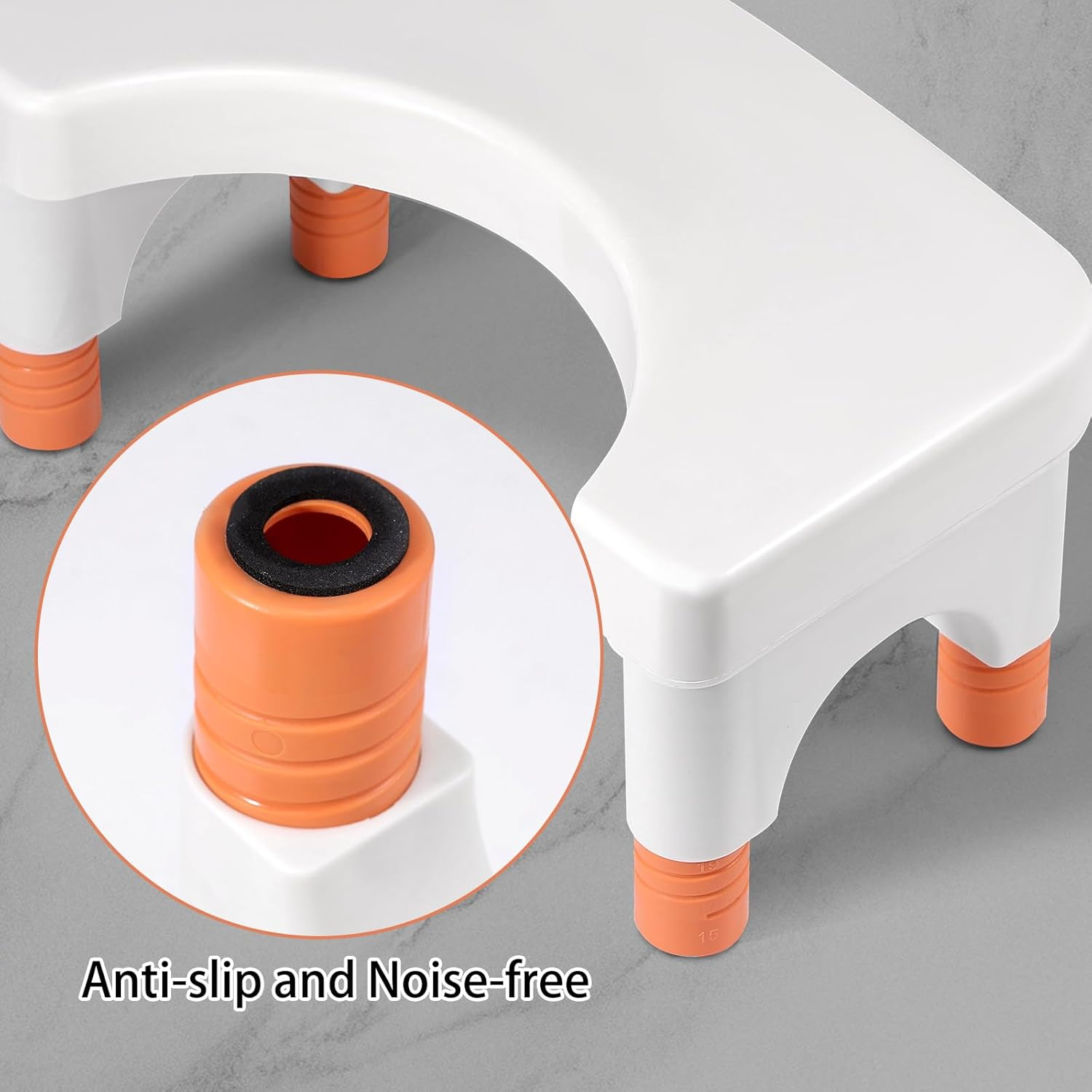 Toilet Stool for Squatting Posture, 15Cm-21Cm Height Adjustable, Non-Slip Design Step Stool, Durable Bathroom Potty Stool for Adults & Kids image number 3