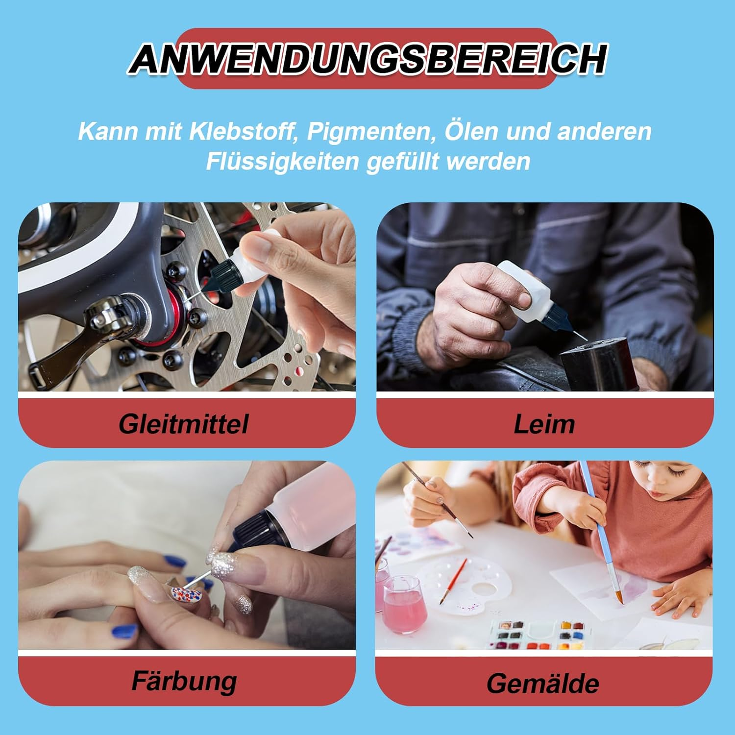 Pack of 18 Precision Tip Applicator Bottles Transparent Glue Bottles Dropper Bottles for Liquids Plastic for DIY Quilling Crafts, Acrylic Painting (5 Ml X 18) image number 2