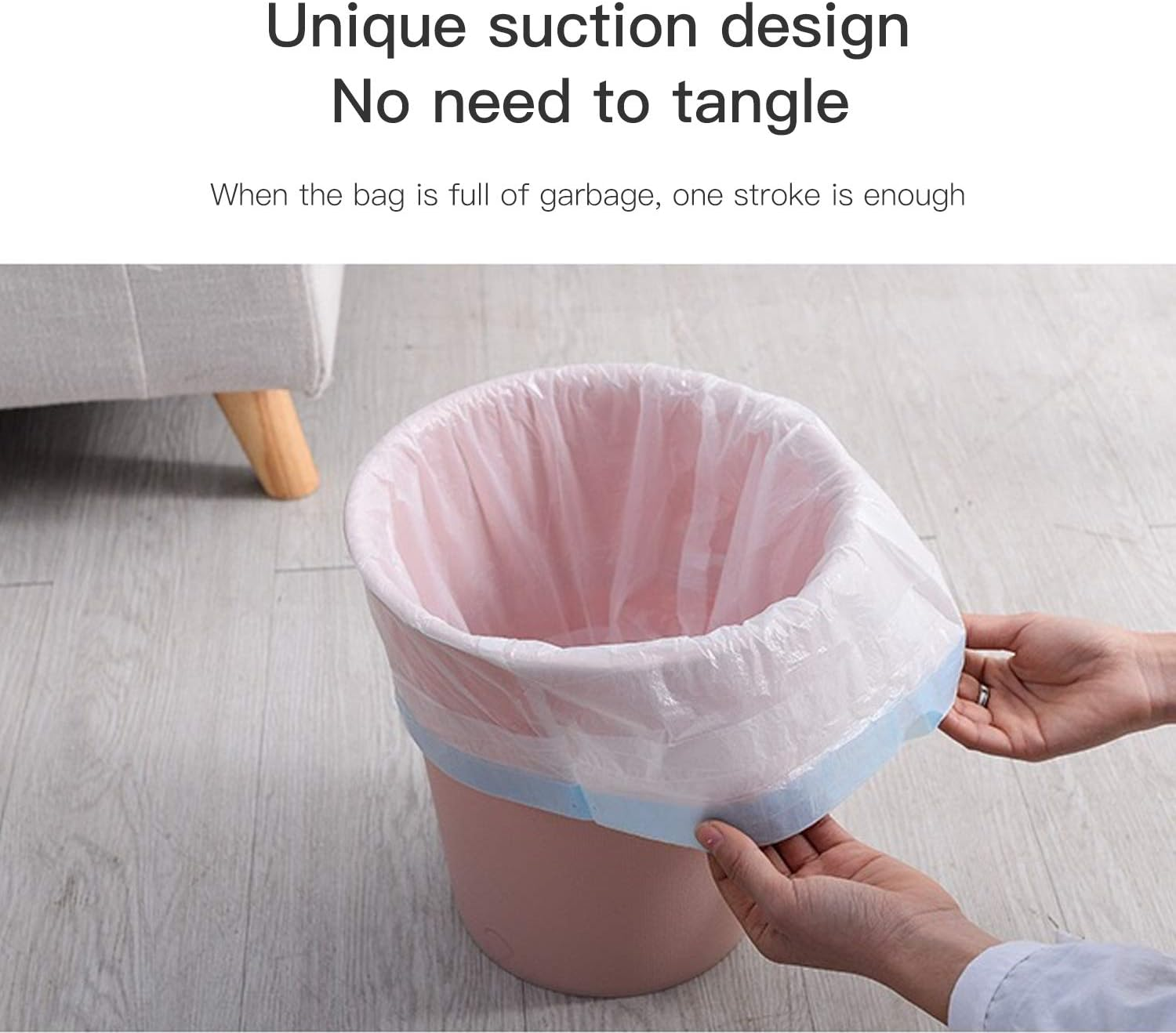 3 Rolls 15L Bin Bags Bin Liners Drawstring Rubbish Bags , Small Bin Bags Degradable Trash Bags Unscented Indoor Garbage Bags for Bedroom Kitchen Office （45X50Cm, 15L） image number 6