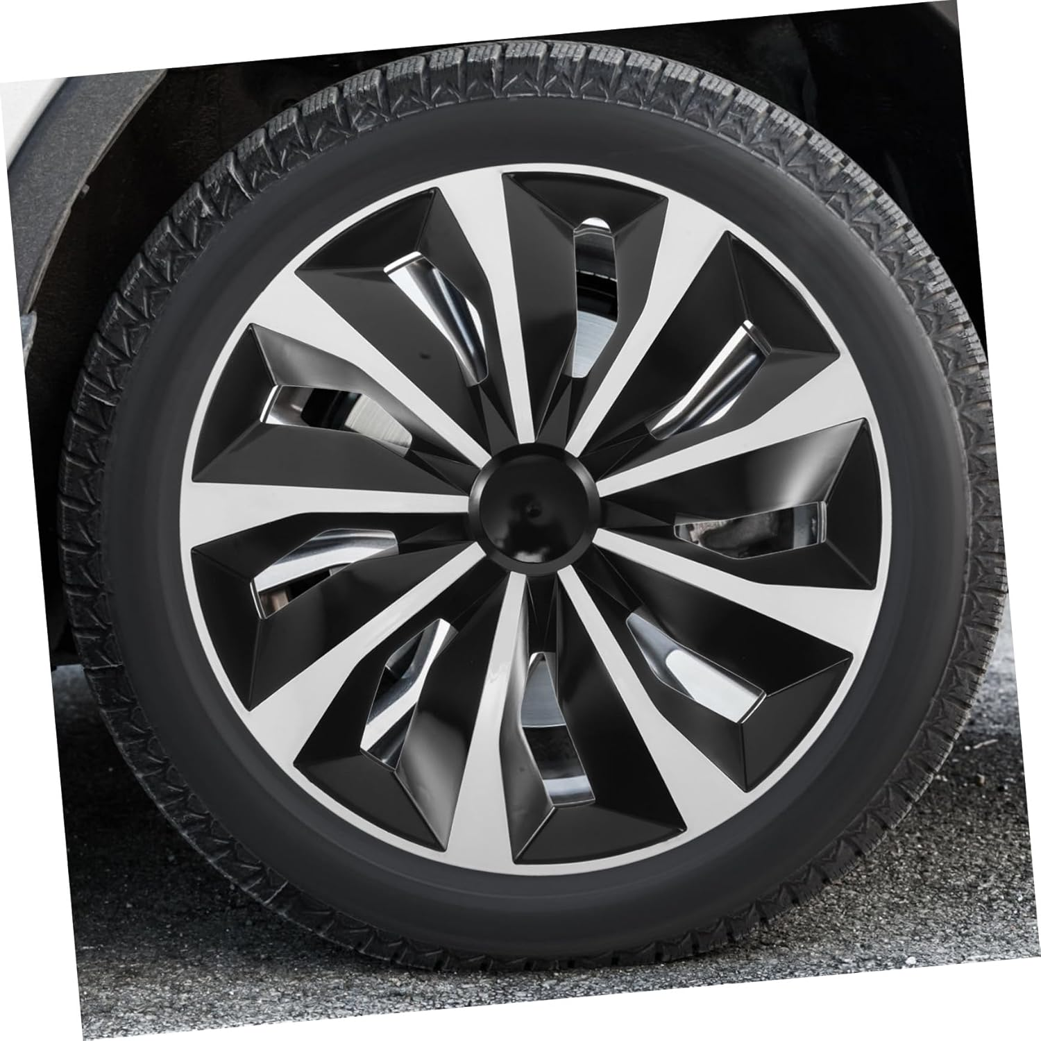 TOPPERFUN Car Wheel Cover Replacement Hubcap Decorative Tire Covers Front Wheel Hubcap Replacement for Car Rim image number 6