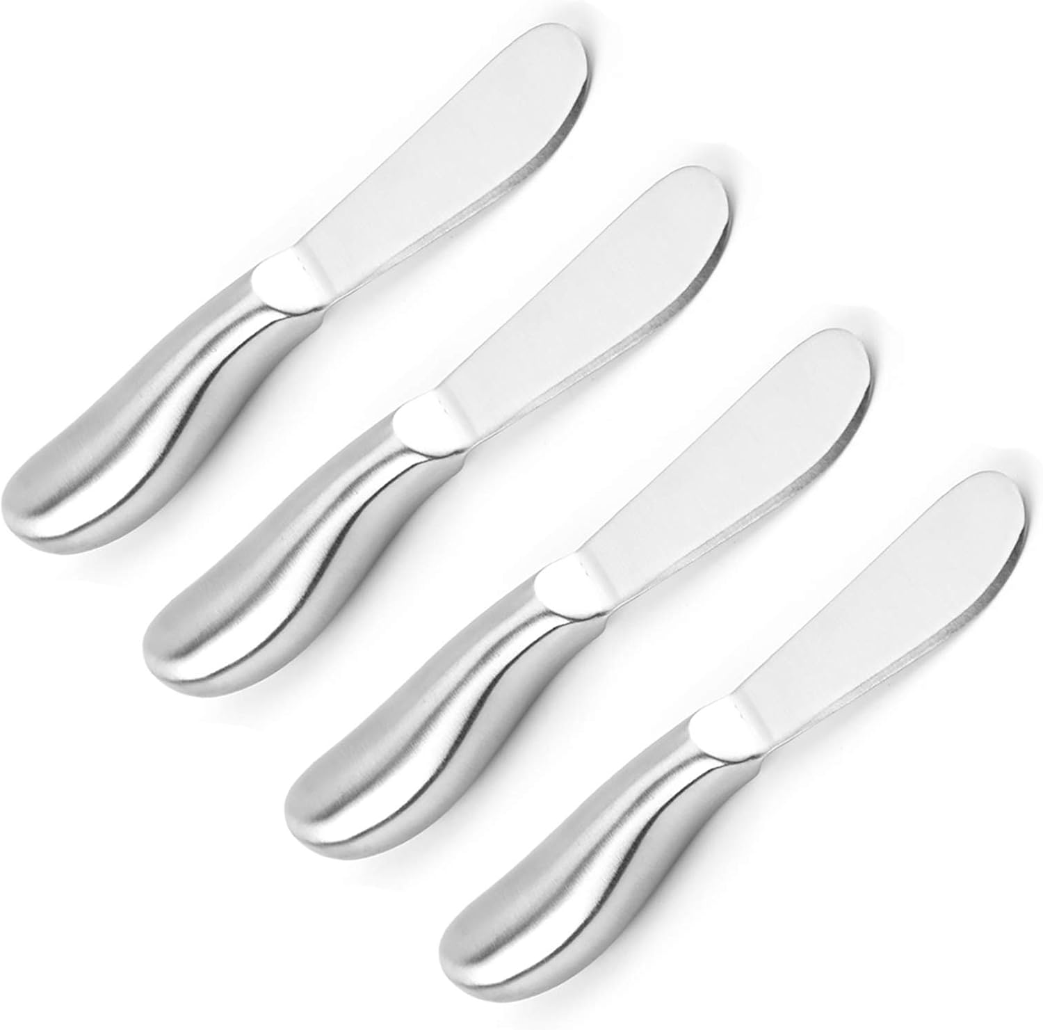 VANRA Spreader Knife Set 4-Piece Butter Knife Stainless Steel Cheese Knife Set Small Bread Cream Knives 5.3-Inch image number 2