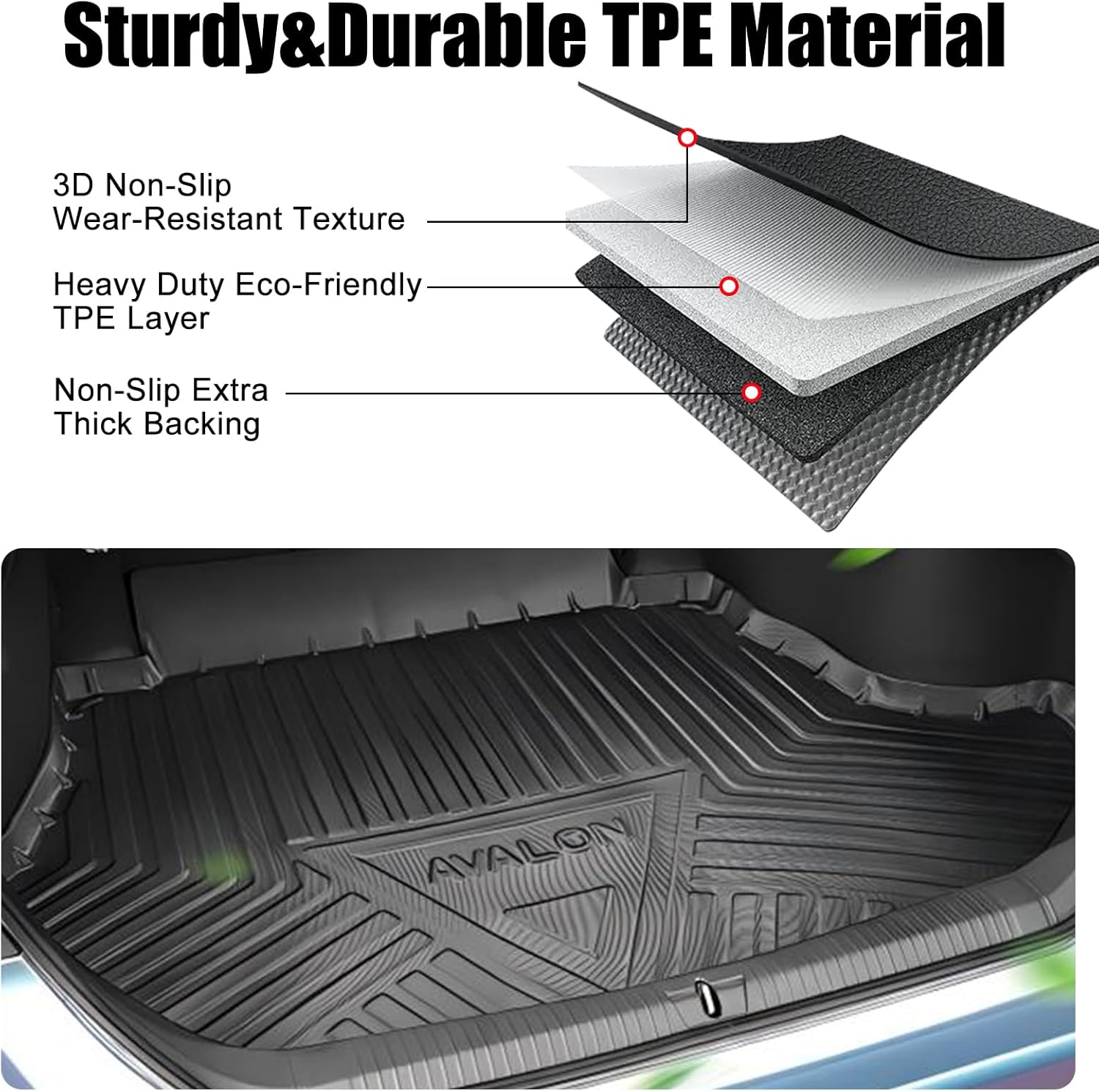 Cargo Liner Boot Liner Back Seat Protector for Maz-Da CX-60 2022-2025 TPE Mat Heavy Duty Car Seats Kick Mats Cover Car Accessories Back Seat Protector Cover (Boot Liner+Back Seats Mat) image number 6