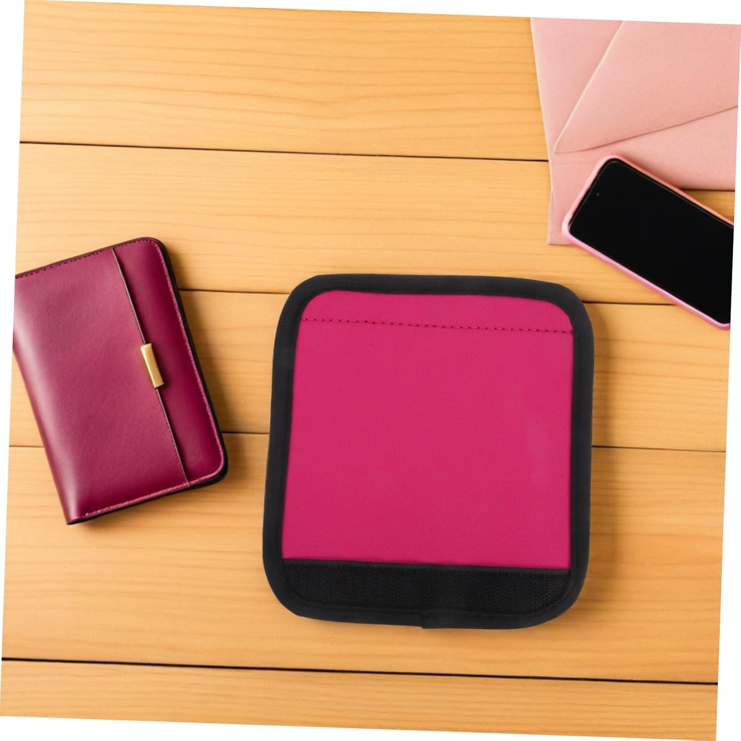 GAXIRE Luggage Handle Wraps and Hand Protectors Soft Pink Suitcase Handle Saddles Travel Accessories Comfortable Grip for Suitcases and Bags image number 2