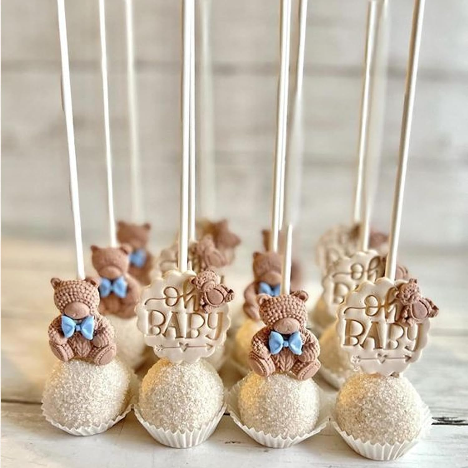 YALLOVE 150Mm (6 Inches Long) White Paper Lollipop, Cake Sticks, Lolly Lollies Crafts, Pack of 100 image number 1