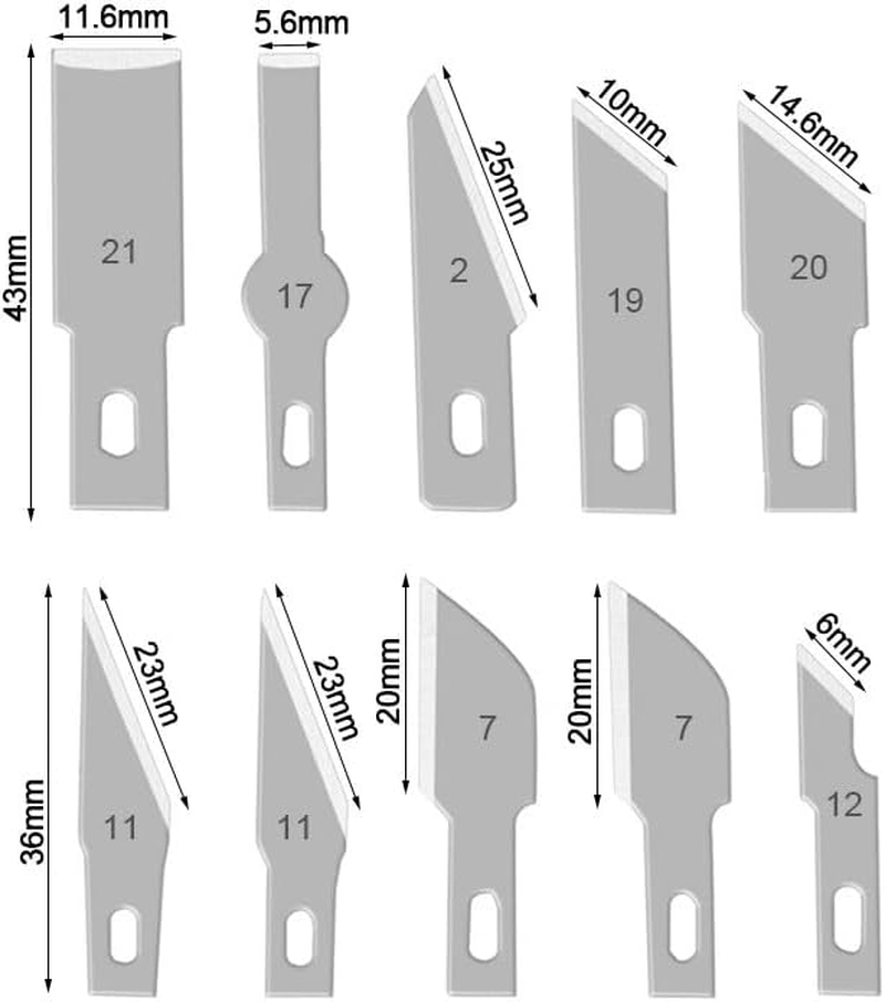 13 PCS Precision Craft Knife, Knife Set Stainless Steel Hobby Knives for Cutting Metal Pen Knife Razor Tool DIY Art Work for PC Phone Tablet Drone Repair DIY Art Work Sculpture image number 6