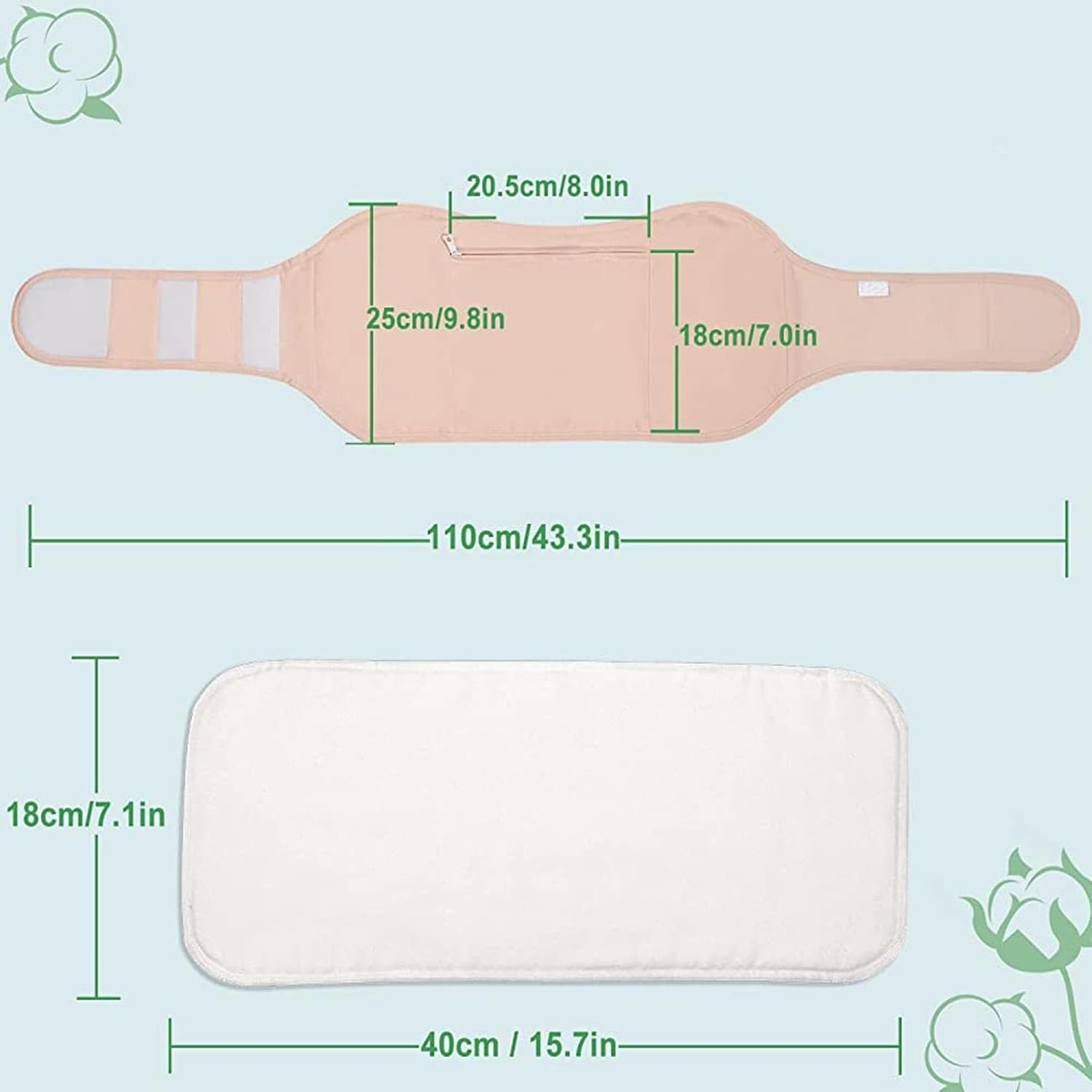 Castor Oil Pack Wrap - Oil-Proof Washable Leakproof Bag Waist Patch Castor Oil Patches - Body Care Multifunctional Neck Patch for Neck Women Men Homes Bedrooms Puchen image number 5