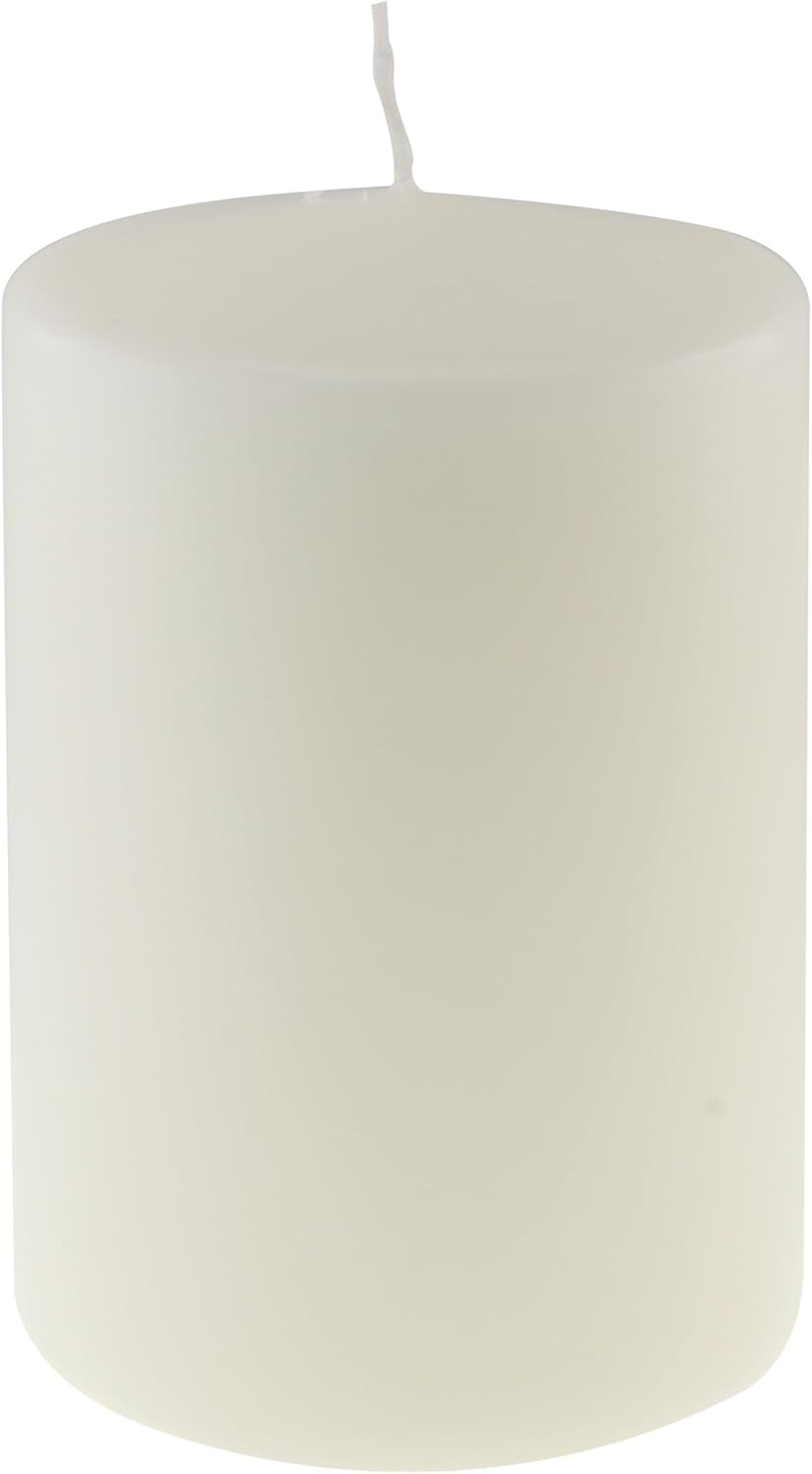 4 X Wax Candles Diameter 10 Cm Height 15 Cm Cream Colour Burn Time 105 Hours for Events and Decoration Cereria Di Giorgio image number 2