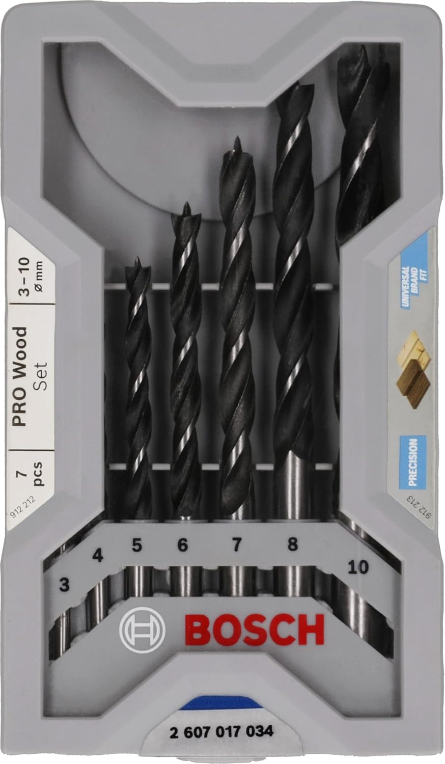 Bosch 2607017034 Wood X-Pro Drill Bit Set, Black/Silver image number 5