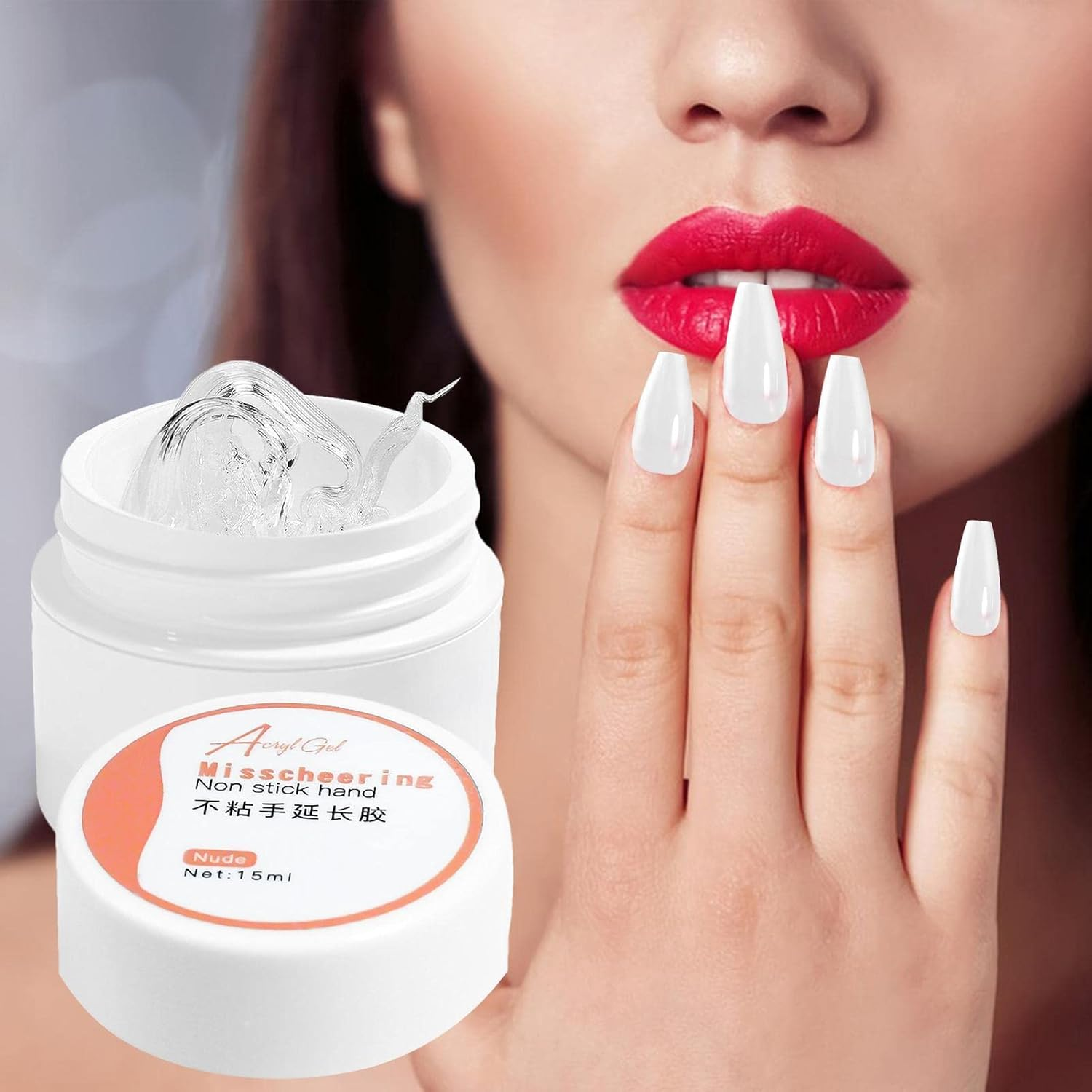 Nail Gel Polish - Nail Gel Extension and Modeling | Builder Base Gel Nail Enhancement, Decoration Glue Manicure at Home, 15Ml Seta-Au image number 2