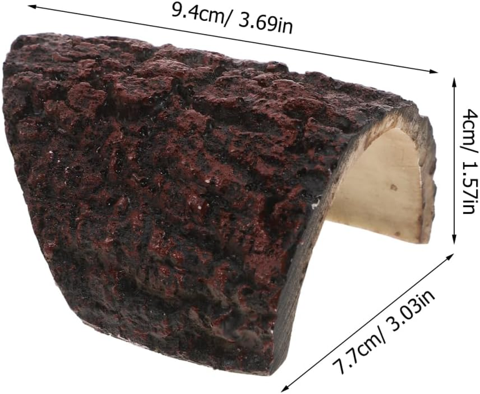 BESPORTBLE Simulated Tree Hole Hide House for Reptile Gecko and Fish - Realistic Resin Aquarium Terrarium Decor Multi-Functional Design 9 4X7 7X4 Cm image number 3