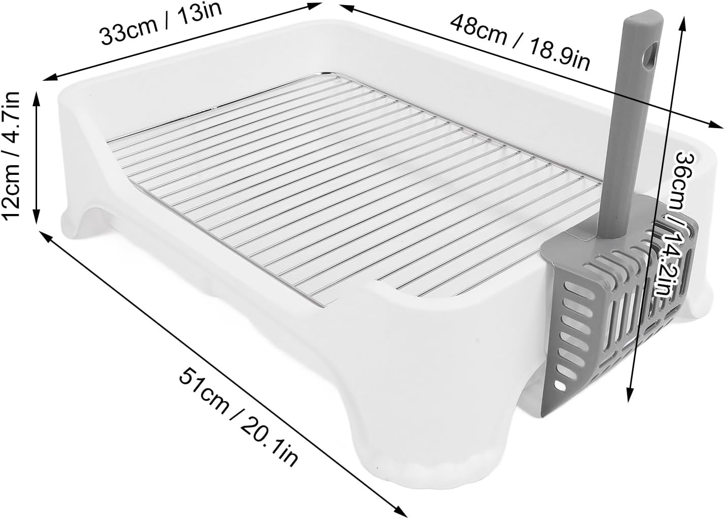 Dog Potty Tray, Stainless Steel Removable Washable Pet Toilet Training Pee Pad Tray for 1.5 to 2.5Kg Small Medium Dogs, 15Mm Spacing, Mesh Dog Training Toilet Dog Litter Box image number 5