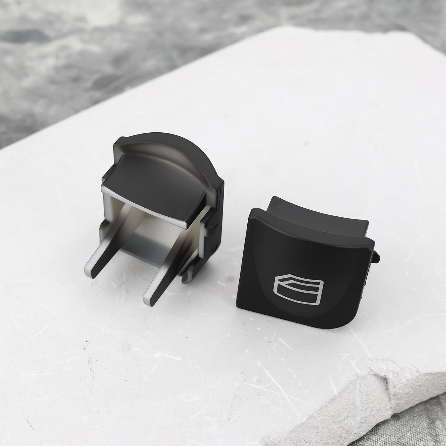 Briny River 4Pcs Window Switch Button Cover Cap L and R A2038210679 A2038200110 Compatible with Mercedes Benz W203 W209 image number 3