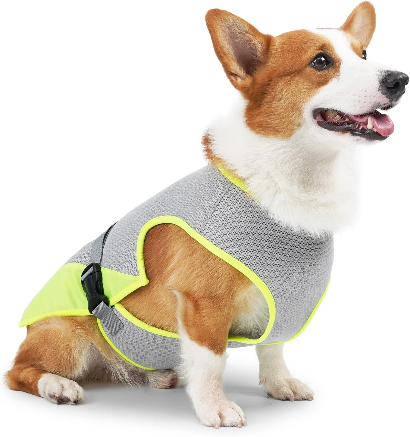 Cooling Vest for Dogs,Dog Cooling Jacket,Pet Cooling Vest,Breathable Mesh Ice Vest Adjustable Straps Cool Vest for Small Medium and Large Dogs (Light Gray, M) image number 2