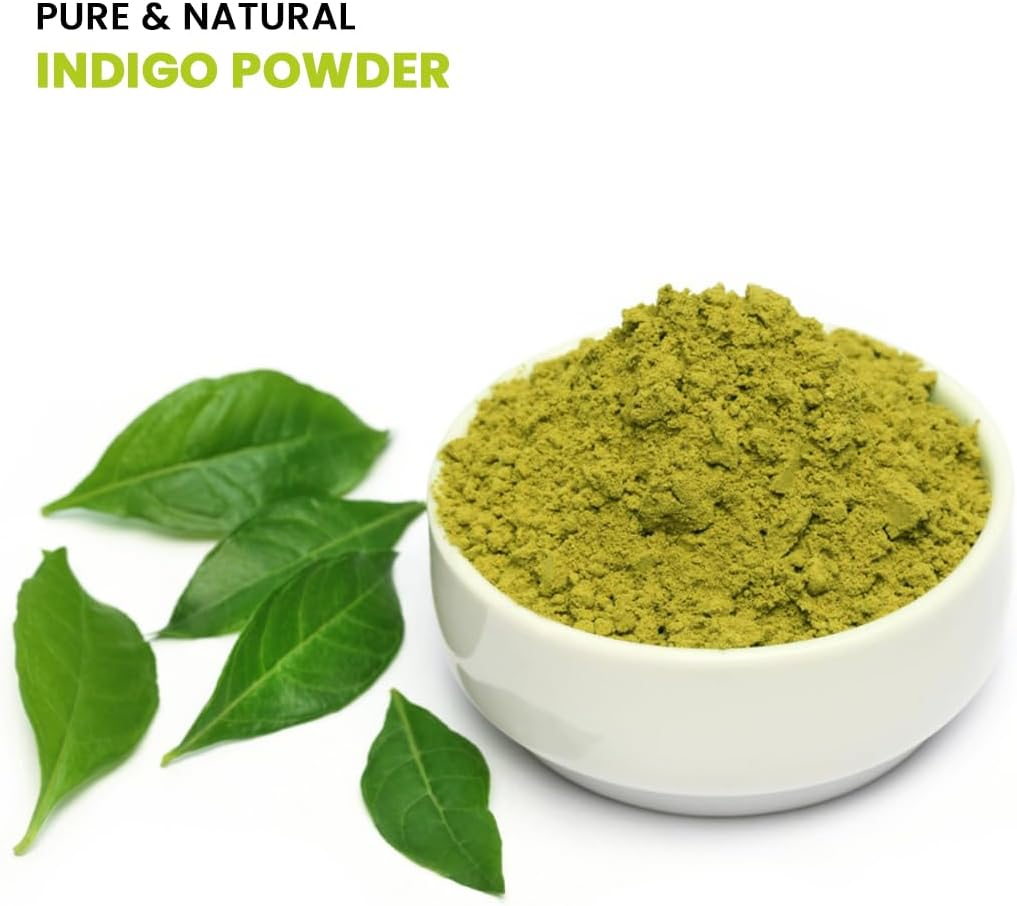 Indigo Leaves Powder for Hair Colour Natural No Added Colour or Preservatives Avuri Akulu Powder Indigofera Tinctoria Powder 200 Grams Green