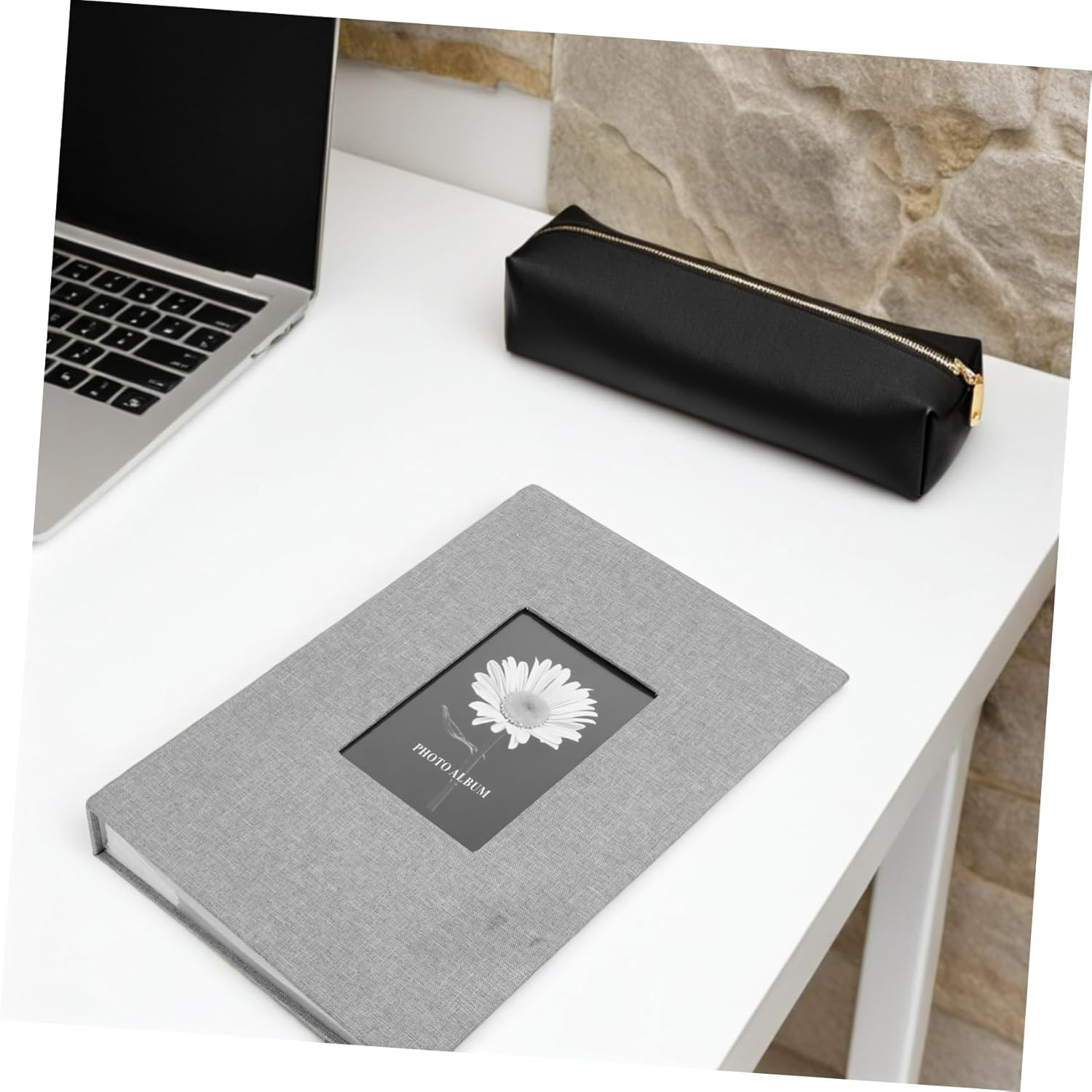 Linen Cover Photo Album Book for Family Memories User Friendly Insert Pockets Elegant Design for Weddings Anniversaries Moments Rustic Scrapbook Album for Photos image number 6