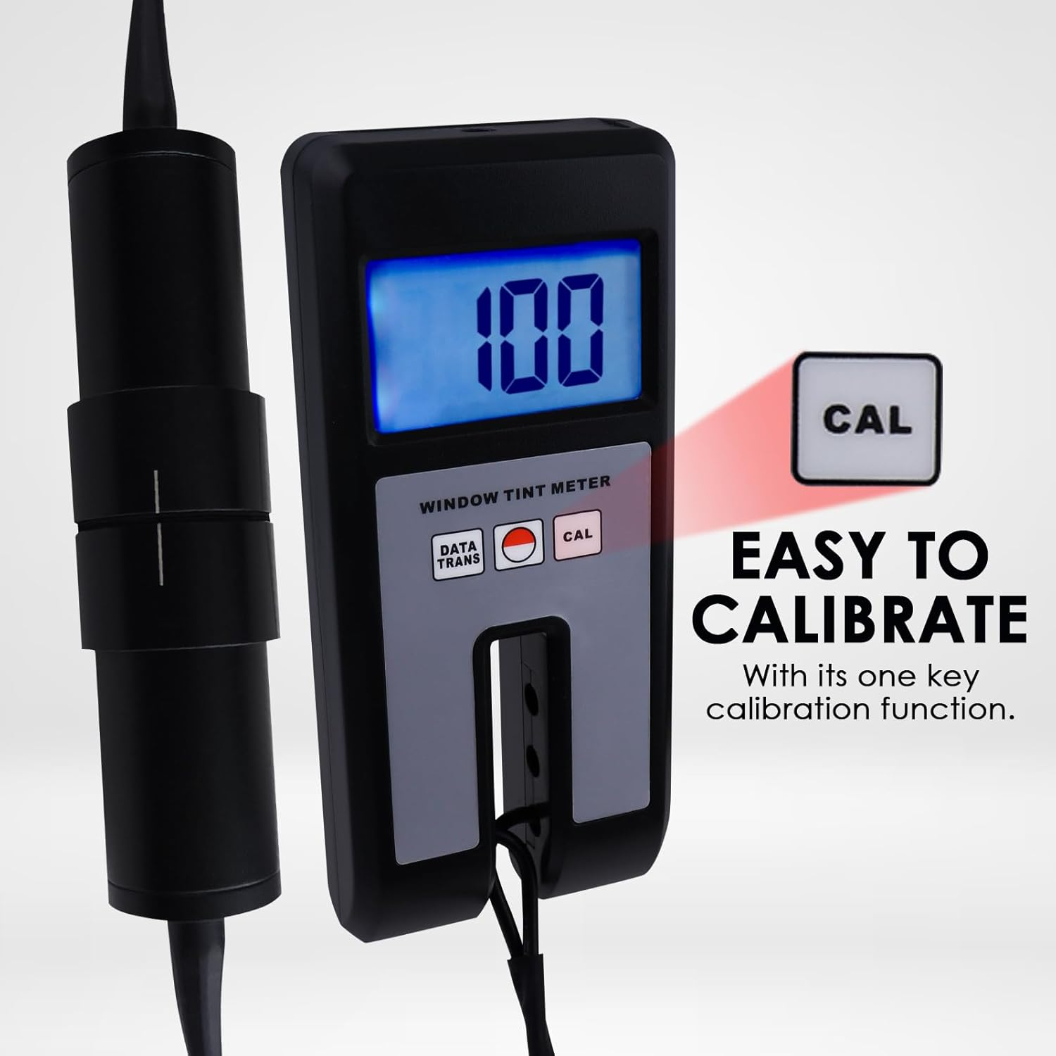 Window Tint Film Coating Visual Light Transmission VLT Transmittance Glass Thickness Haze Checker Meter Tester Sensor for All Kinds of Transparent Translucent Automobile Aerospace Glass Plastic Sheet