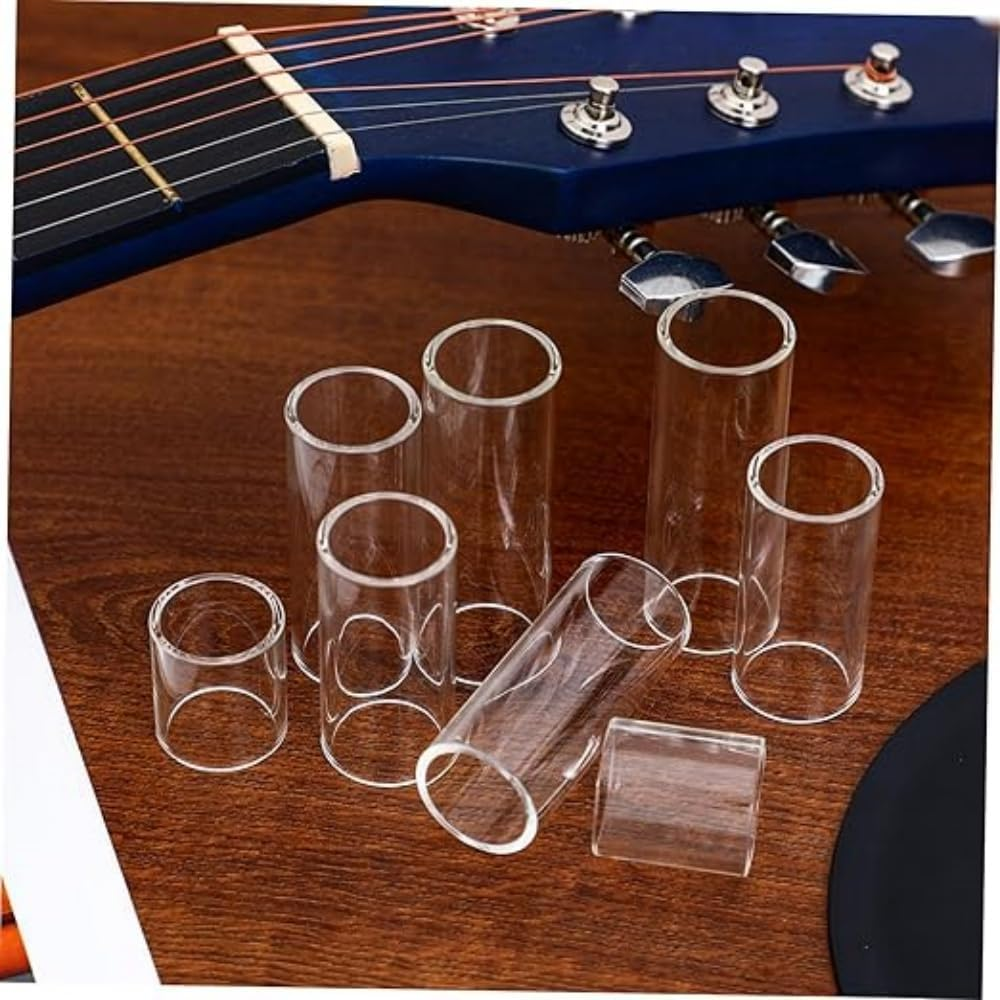 Glass Guitar Slide Set, 8 Pieces, 4 Sizes, for Electric and Acoustic Guitar image number 3