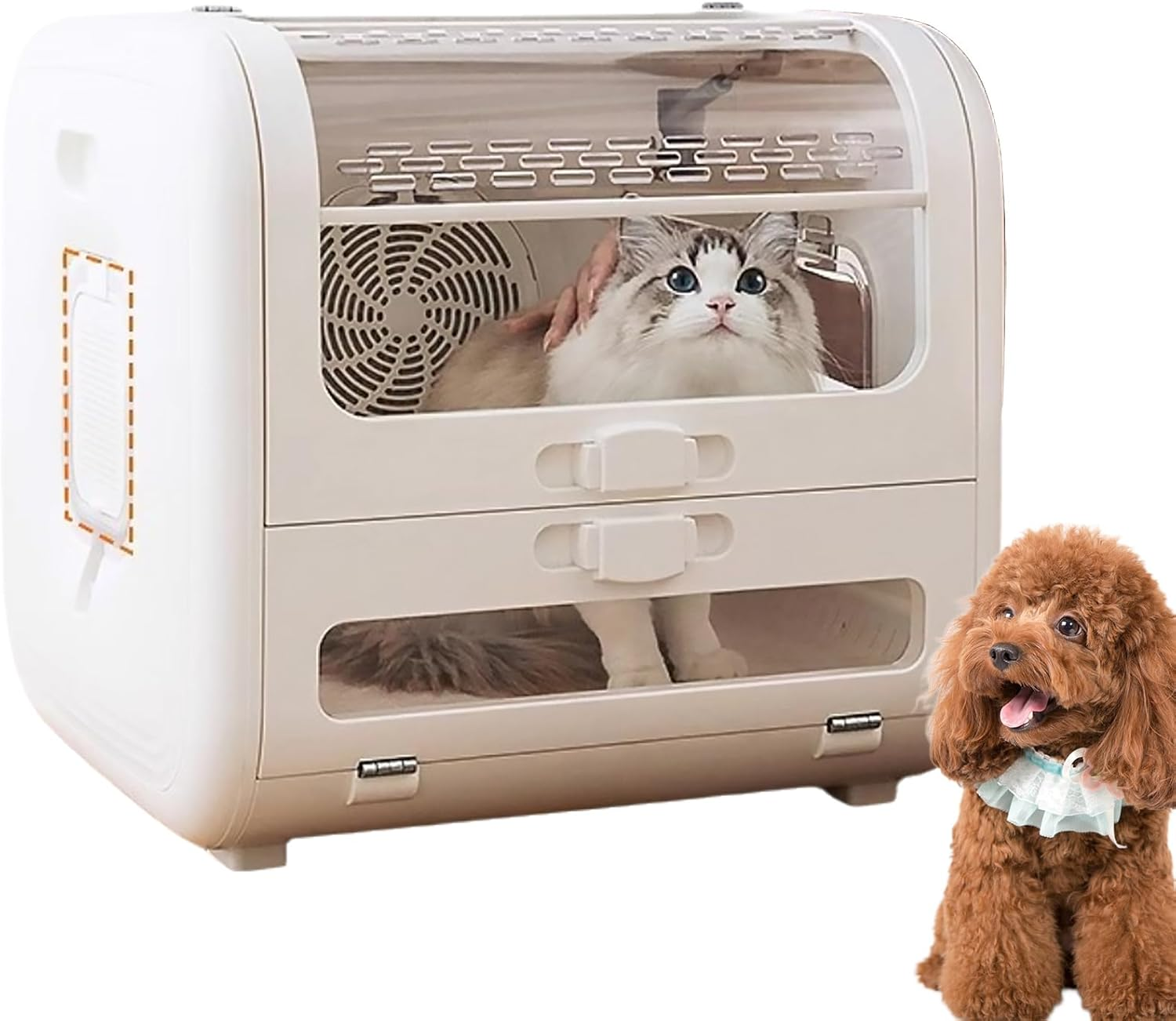 100L Smart Pet Dryer Box, Automatic Pet Hair Dryer with 6 Speeds Adjustable and Timer, 360&deg; Efficient Drying Low Noise Pet Grooming Dryer Box for Cats and Dogs image number 5