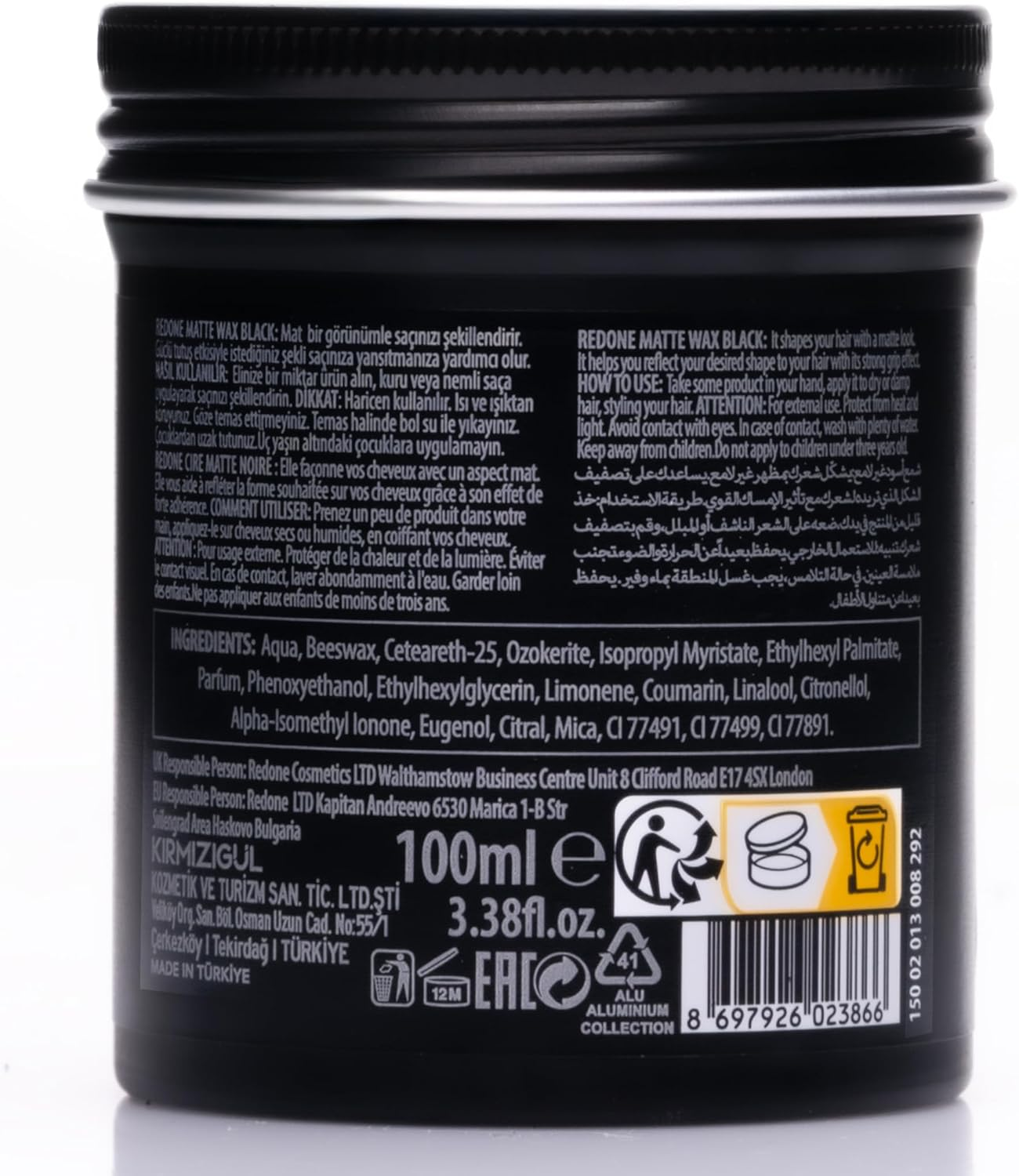 Redone Spider Hair Wax Black 100Ml - Blue image number 5