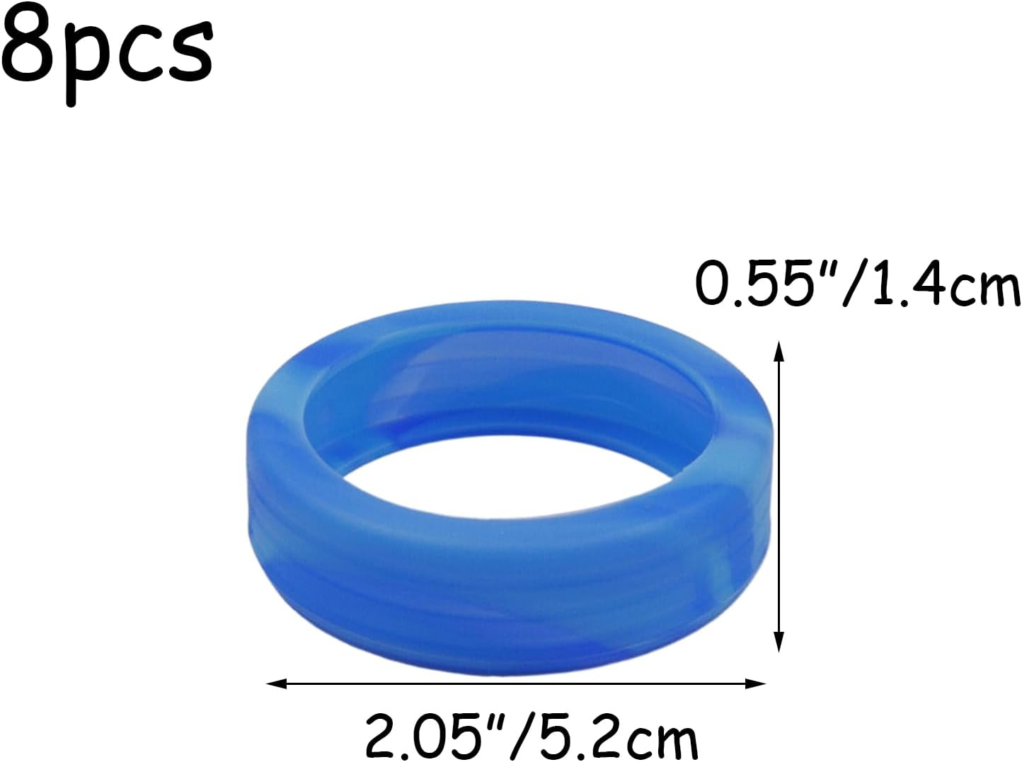 HEVSTIL 8PCS Luggage Wheel Covers, Luggage Wheel Silent Protector Covers, Silicone Suitcase Wheel Cover for Most 8-Spinner Wheels Luggage Sets Suitcases,Blue image number 2