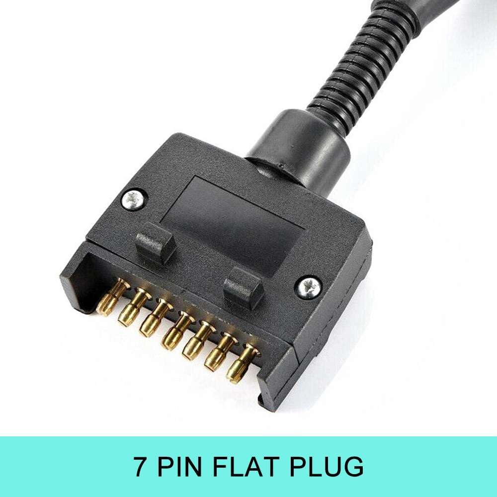 7 Pin Plug to 12 Pin Flat Socket Trailer Adaptor Caravan Wiring Connector 4Wd image number 4