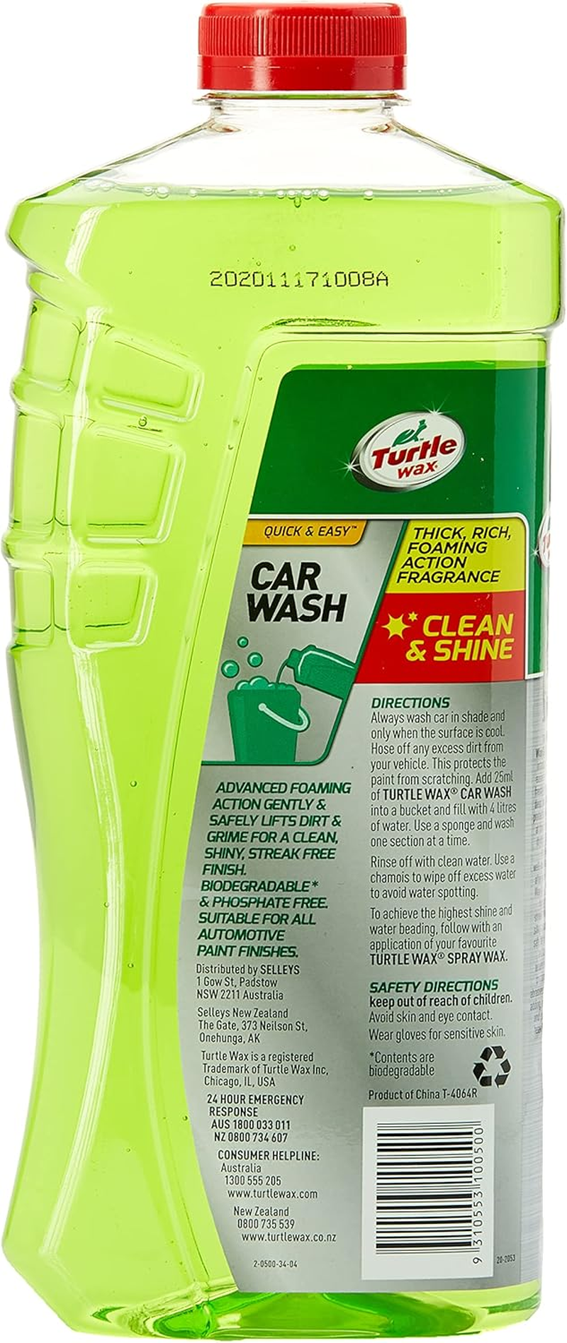 Turtle Wax T4064 Car Wash, 1 Liter