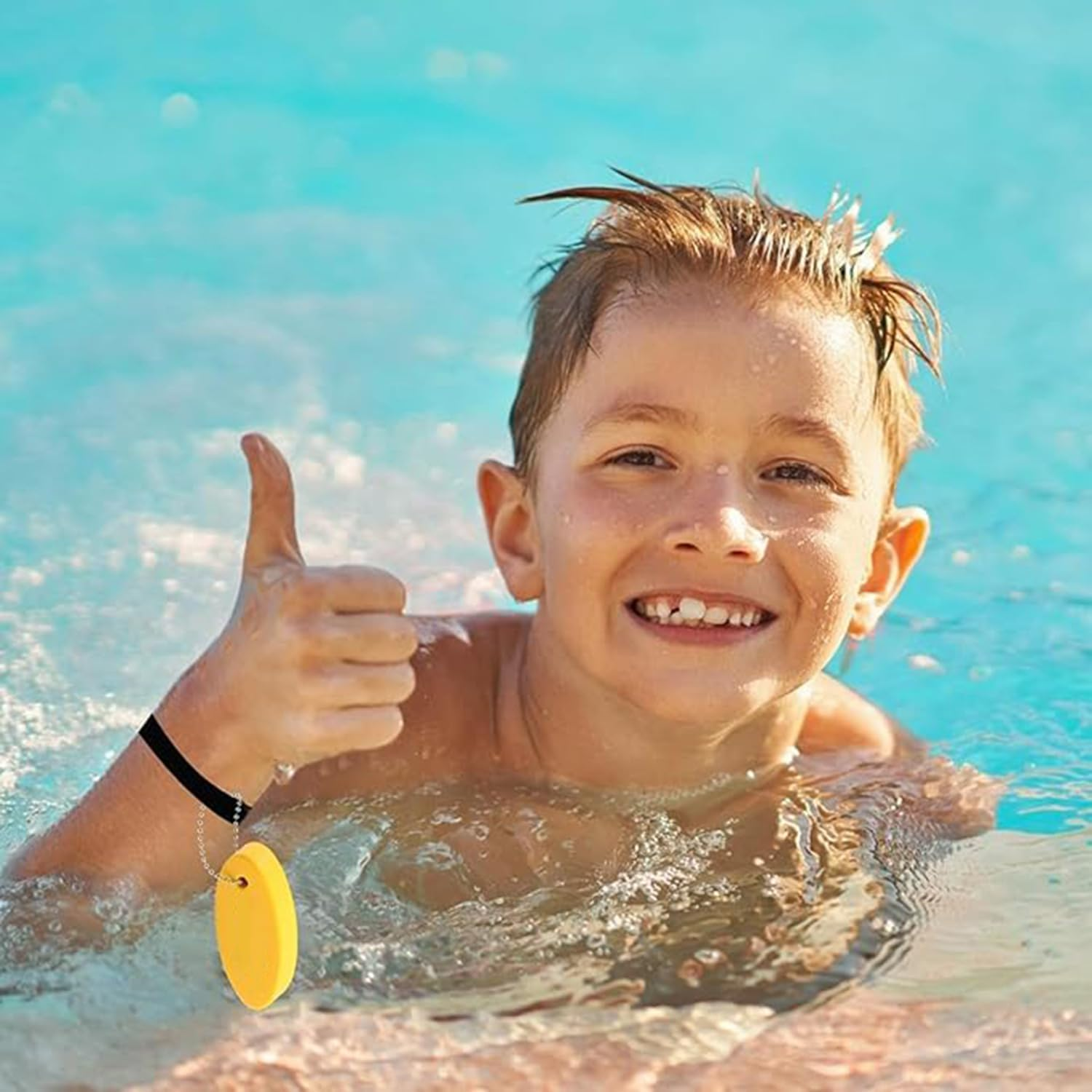 6Pcs Boat Key Floating Keychain, Keychain PU Bright Color Oval Floating Key Ring Boat Key Float for Boating Surfing Fishing Outdoor Water Sports (6 Colors) image number 4