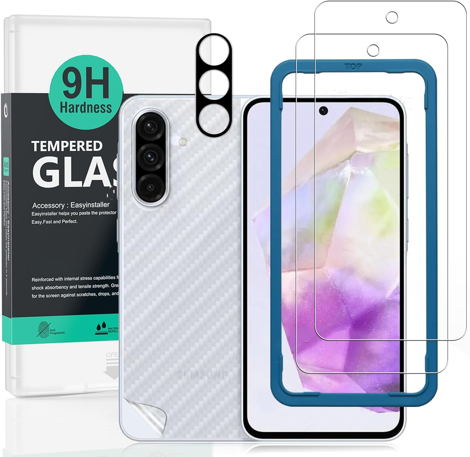 Ibywind 2 Pcs Screen Protector Compatible with Samsung Galaxy A36 5G 6.64",Tempered Glass,With 1Pc Camera Lens Protector,1Pc Back Film,Anti-Scratch,Bubble Free image number 5