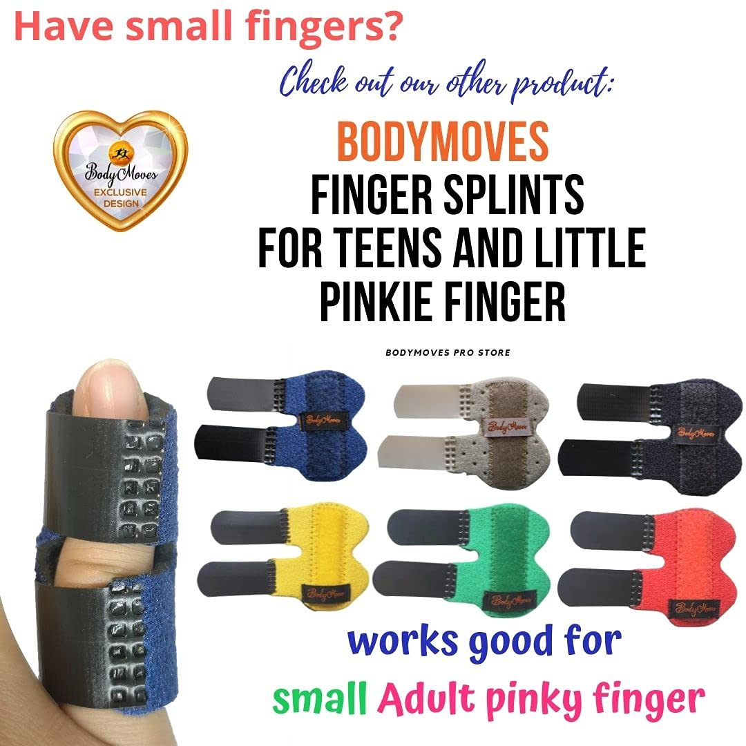 Bodymoves Finger Splints for Teens and Little Pinky Mallet Broken Trigger Finger Post Operative Care (Sunny Yellow) image number 5