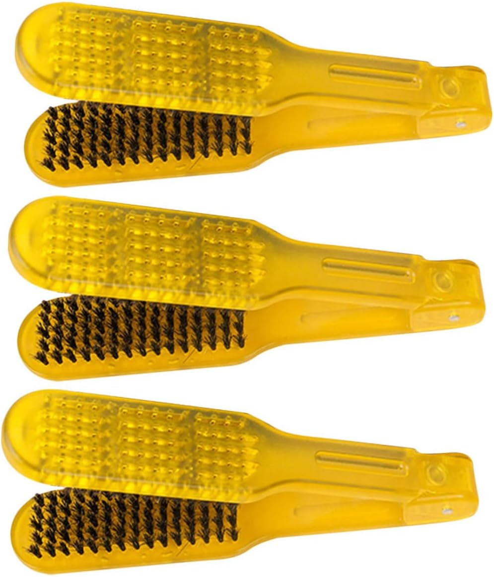 ERINGOGO 3Pcs Double-Sided Hair Straightener Comb Brush Set Heat-Resistant Detangling Tool for Salon Home Use Static Bristles for Effortless Styling Straightening