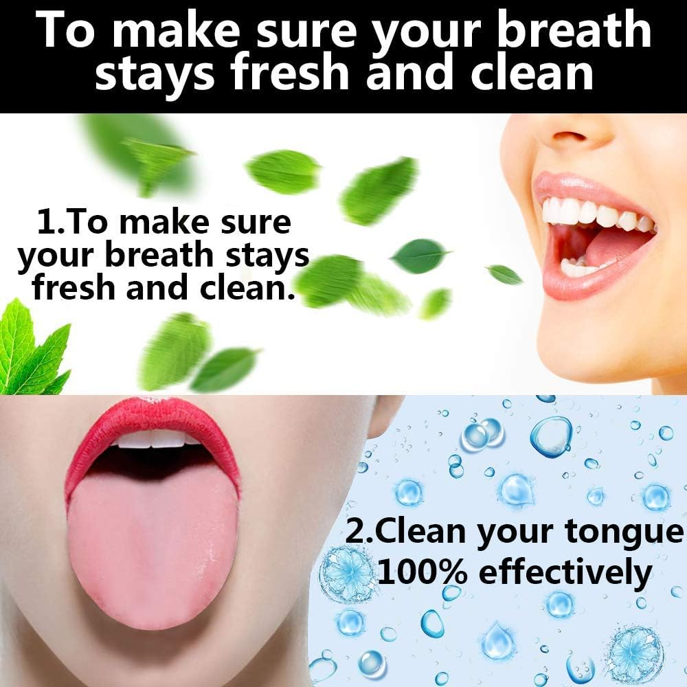 2 Pack Tounge Scrapers, Stainless Steel Tongue Cleaner, with Non-Synthetic Grip Surgical Grade Dental Kit for Eliminating Halitosis Treatment image number 3