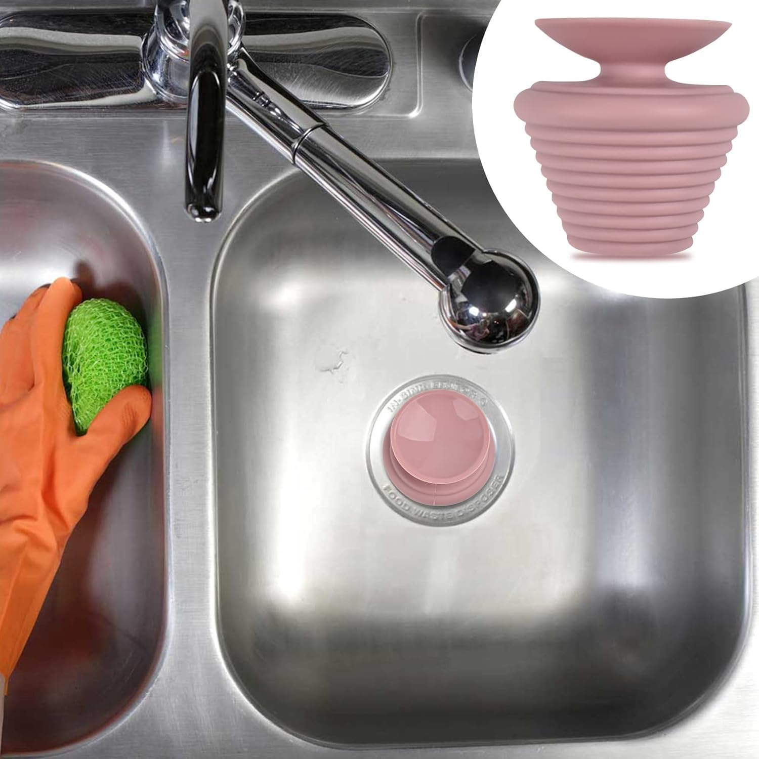 Bathtub Stopper, Universal Bathtub Plug Drain Stopper Silicone Tub Stopper Sink Stopper Bath Tub Plug for Kitchen Bathtub and Bathroom Sink Drain (Pink)