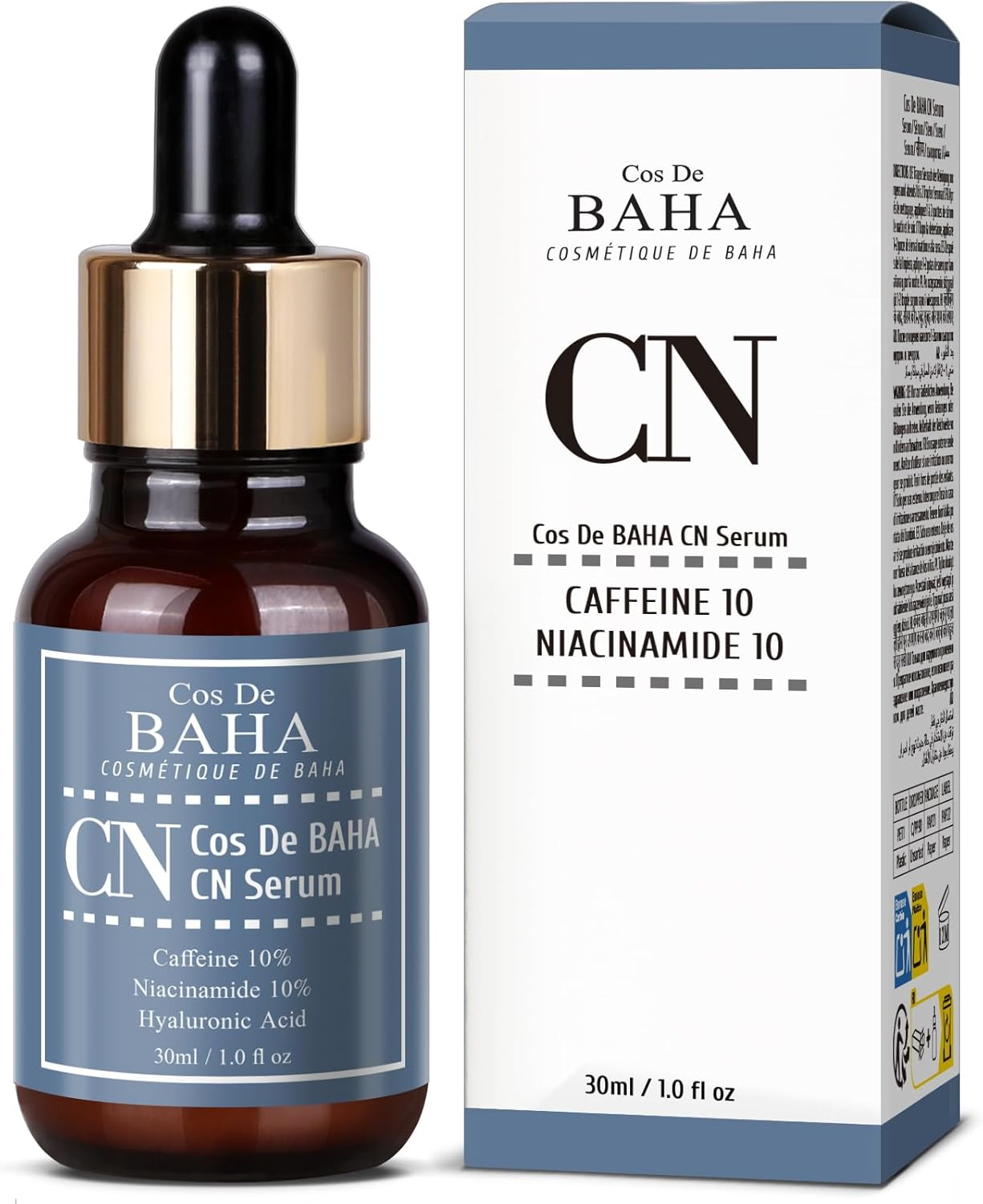 Cos De BAHA CN Serum &ndash; Caffeine 10% + Niacinamide 10% + Hyaluronic Acid | Lightweight Hydration for Balanced Skin | 30Ml image number 2