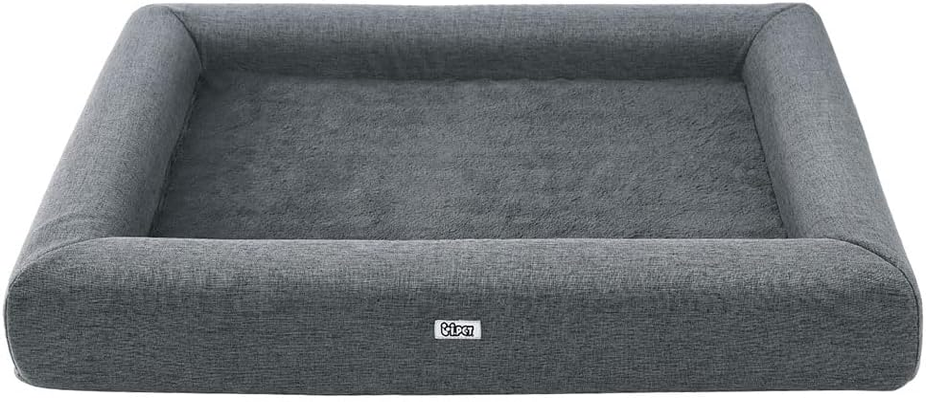 Pet Bed Dog Cat Large Calming Soft Cushion Egg Crate Washable Grey 90Cm image number 5