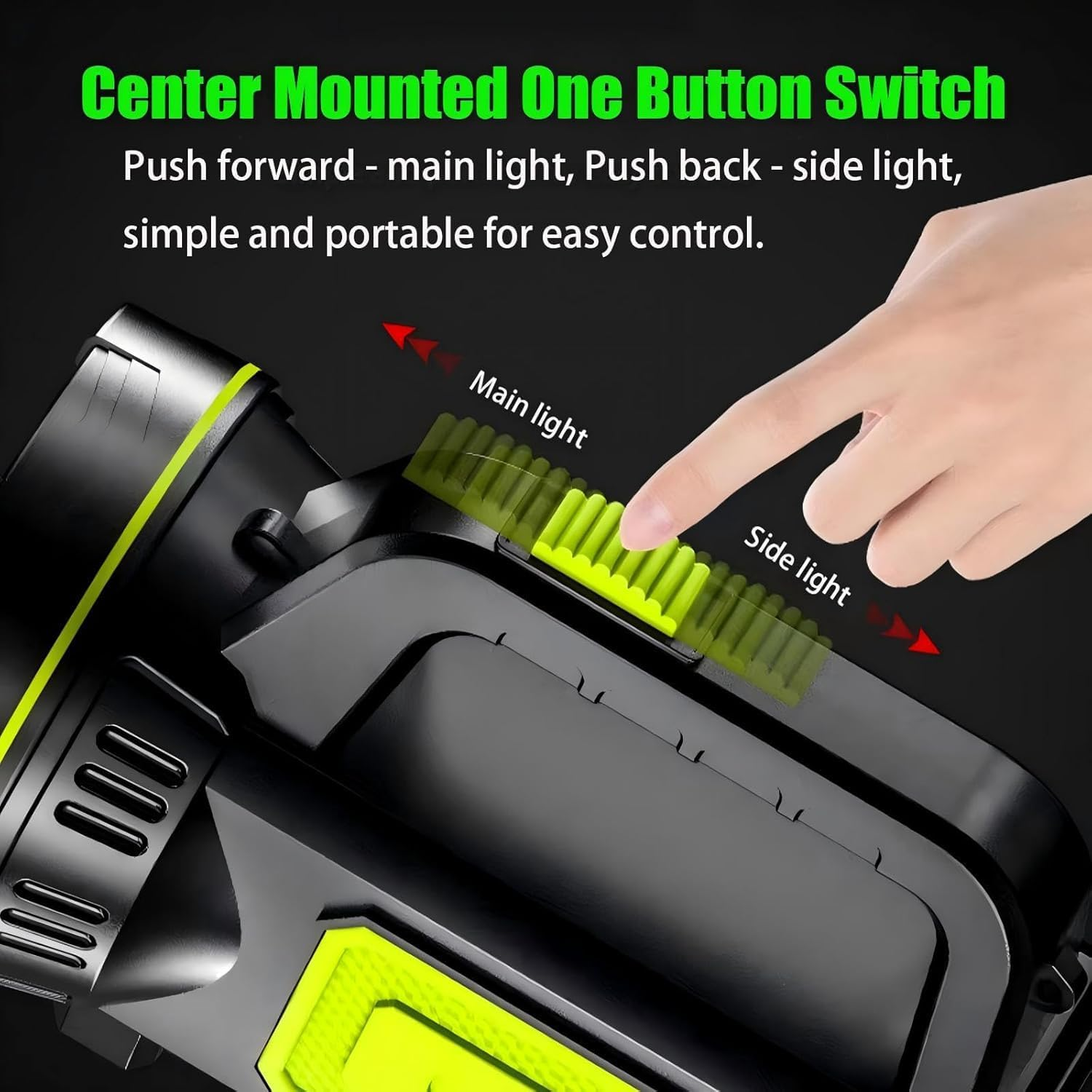 LED Handheld Flashlights, Super Bright Torch Searchlight, Portable LED Spotlight, Rechargeable Waterproof Flashlight Lantern for Camping, Hiking, Fishing, Hunting, Emergency image number 6