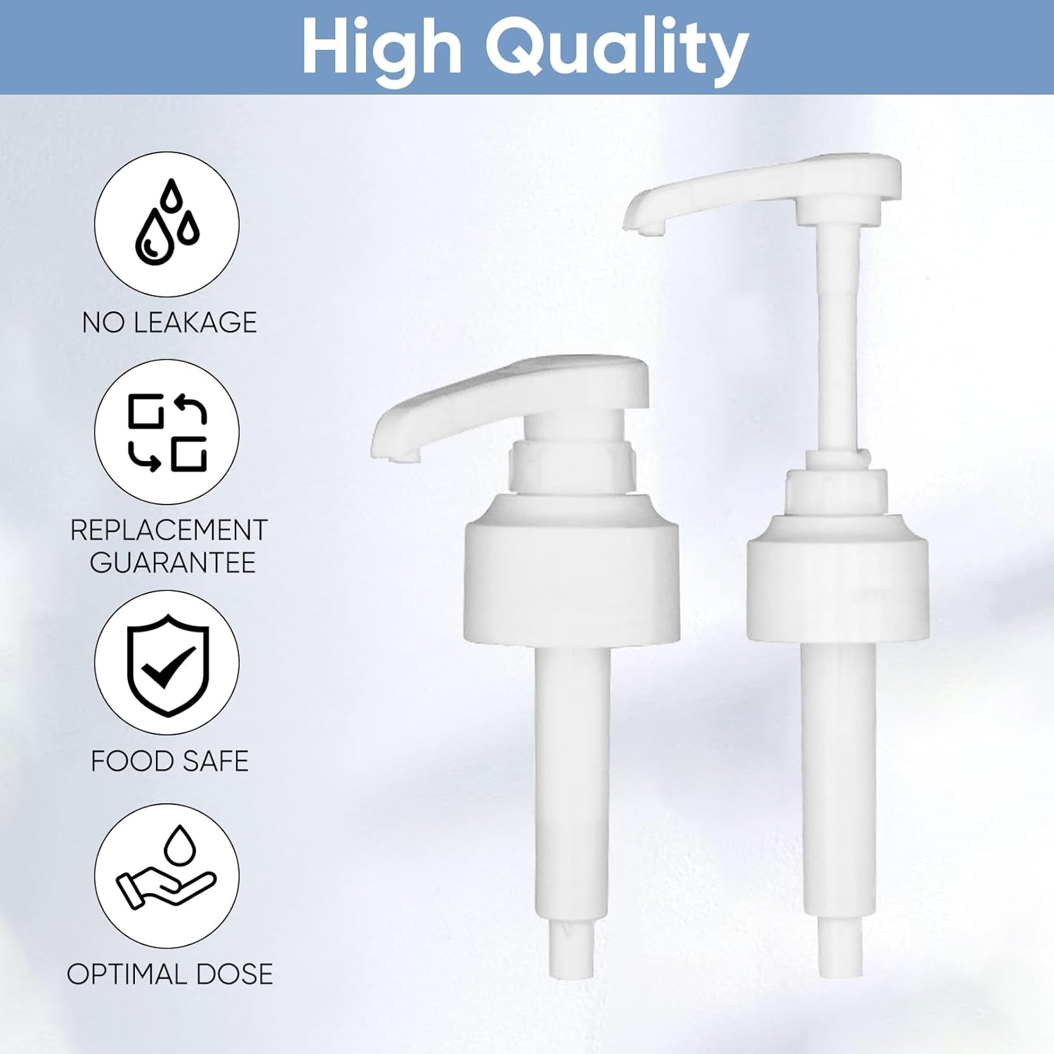 Pack of 2 Pump Dispenser Compatible with Monin Coffee Syrup Pump Snap-On Syrup Dispenser for Monin Dosing Pump 10 Ml Soap Dispenser Pump Head for 700 Ml and 1000 Ml Bottles Reusable Pump Attachment image number 5