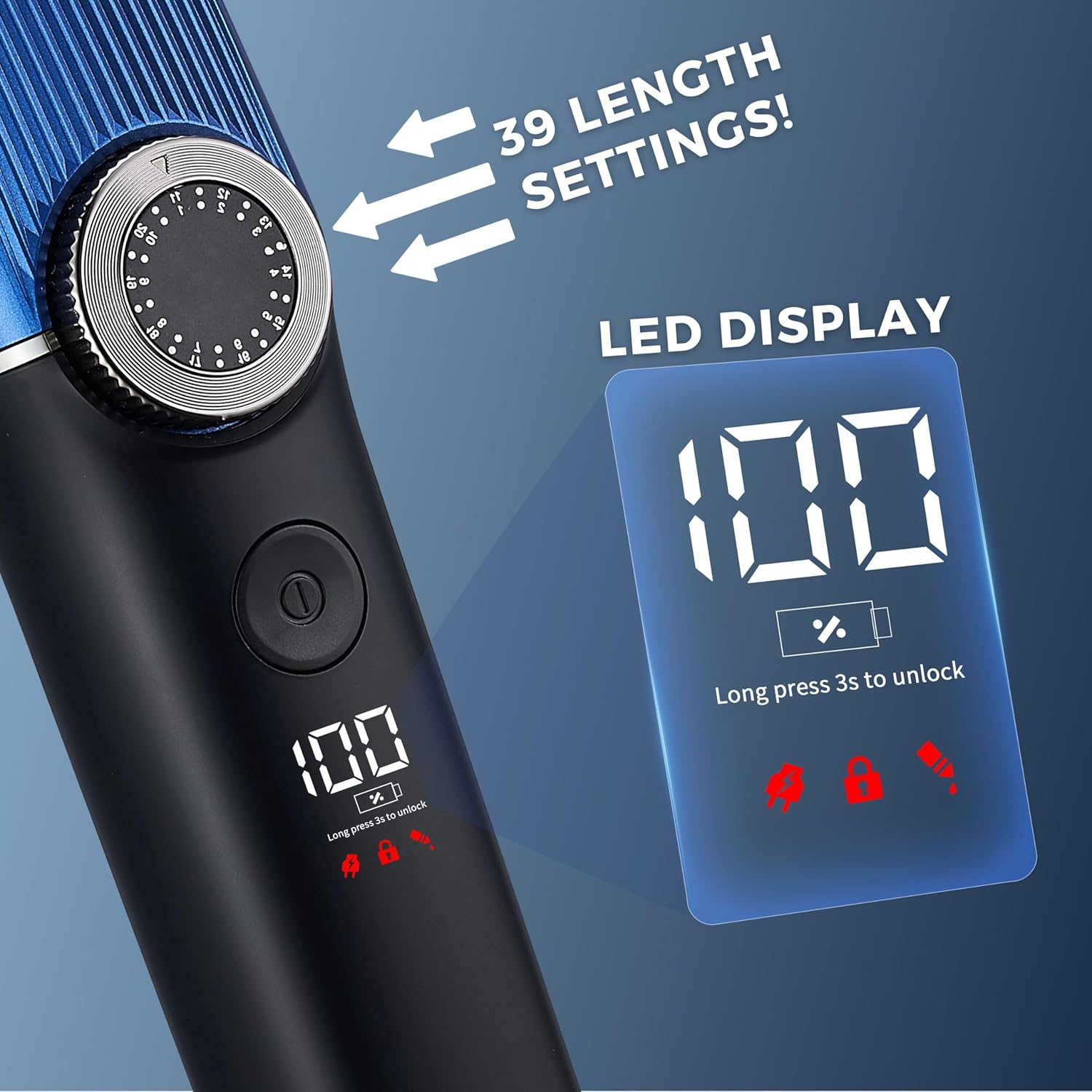 Barberboss QR-6088 Men'S Beard Trimmer, Cordless Hair Trimmer for Men, Care Kits, Waterproof, Nose Hair Trimmer for Men image number 3