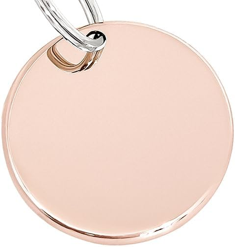 Flower Crown Pattern Art Design - Customizable Cat Dog ID Tags Suitable for Small Pets - Stainless Steel Deep Engraving Rose Gold Charm image number 5