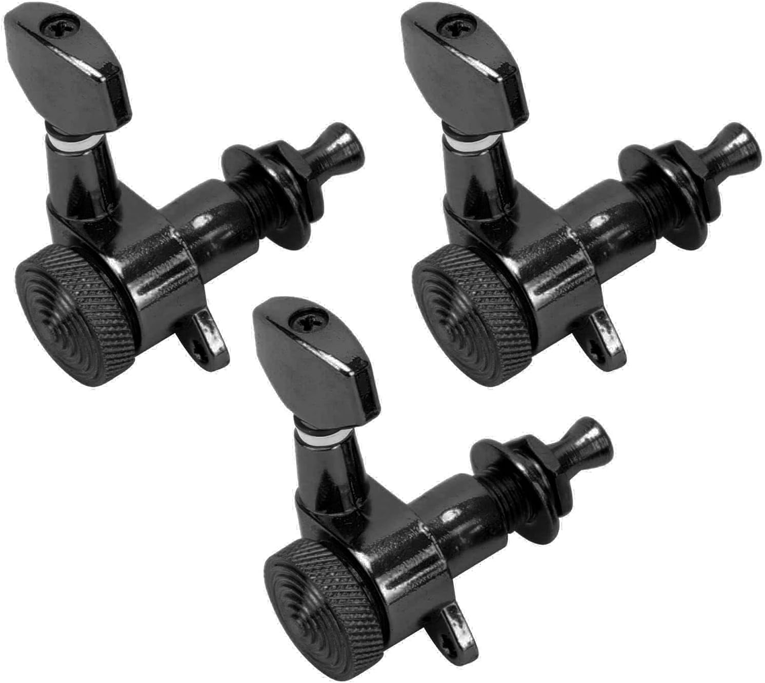 Guitar Locking Tuners, Professional Sealed String Tuning Wrench Practical Vintage for Electric or Acoustic Guitars (Three Left, Three Right, Six Sets)