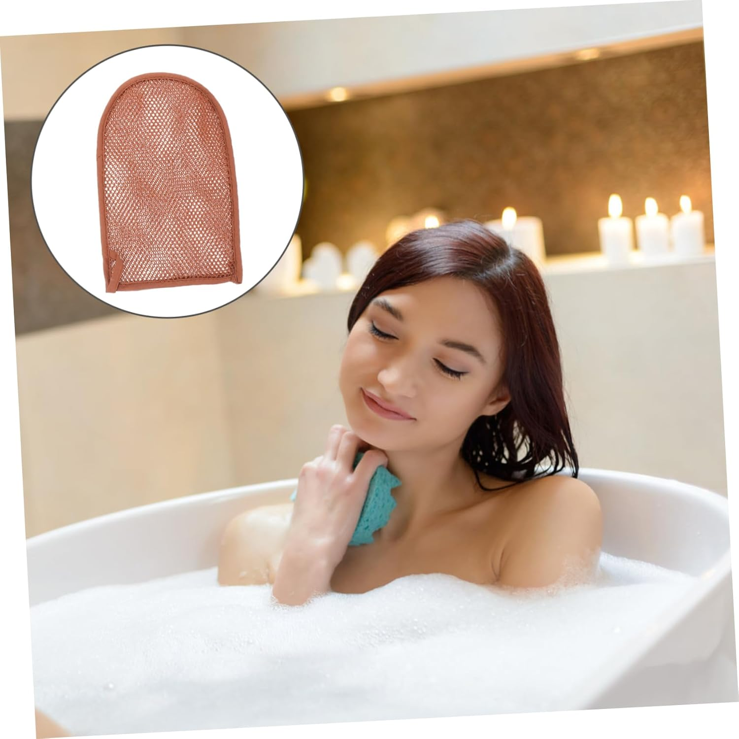 LIFKOME 2Pcs Exfoliating Gloves for Shower Scrubber Mitts Deep Exfoliating Mittens for Body Care Comfortable Bathing Suitable for Home Travel Use image number 6