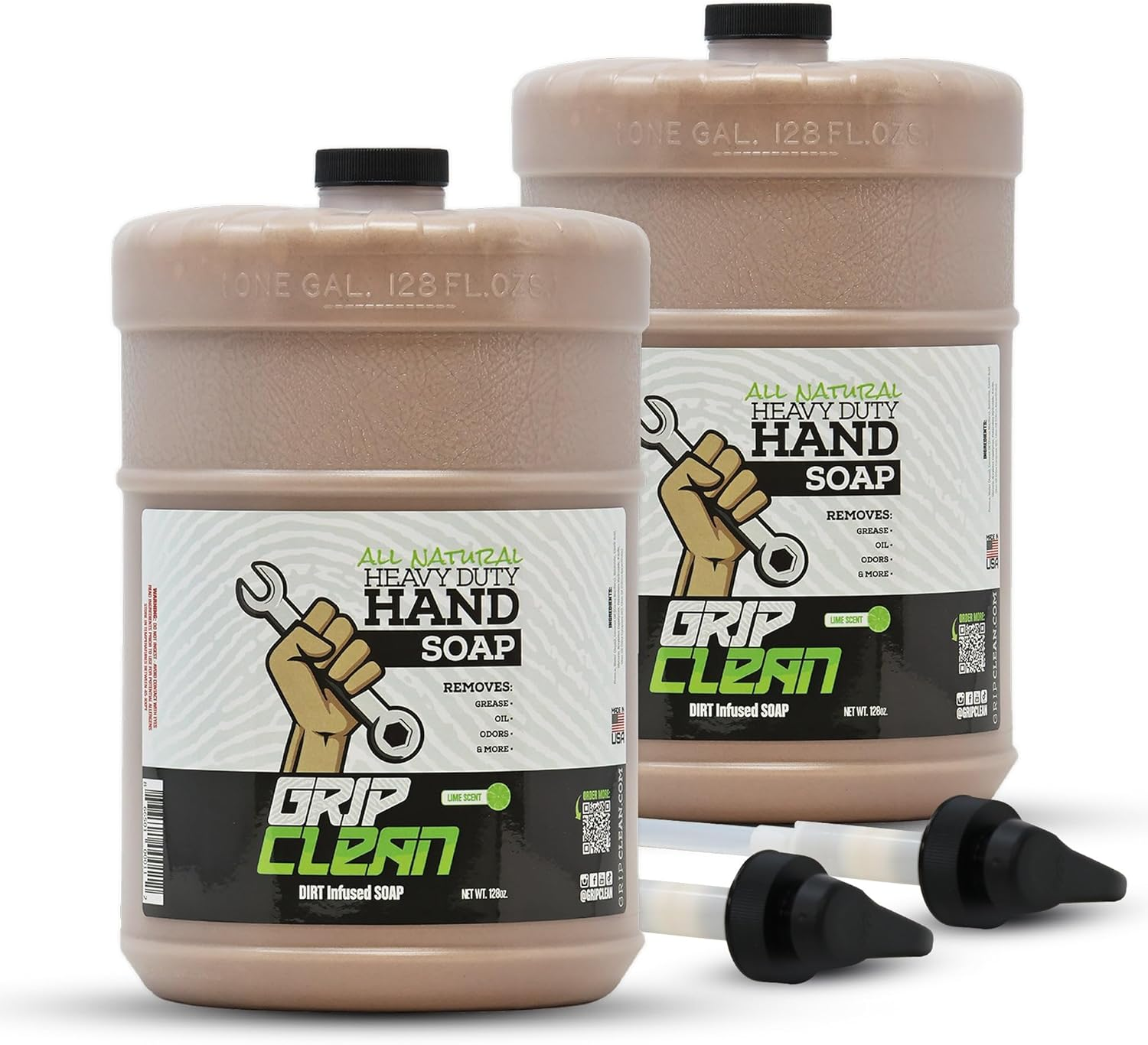 Grip Clean All Natural Heavy Duty Hand Cleaner - (2) 1 Gallon Refill Jugs image number 6