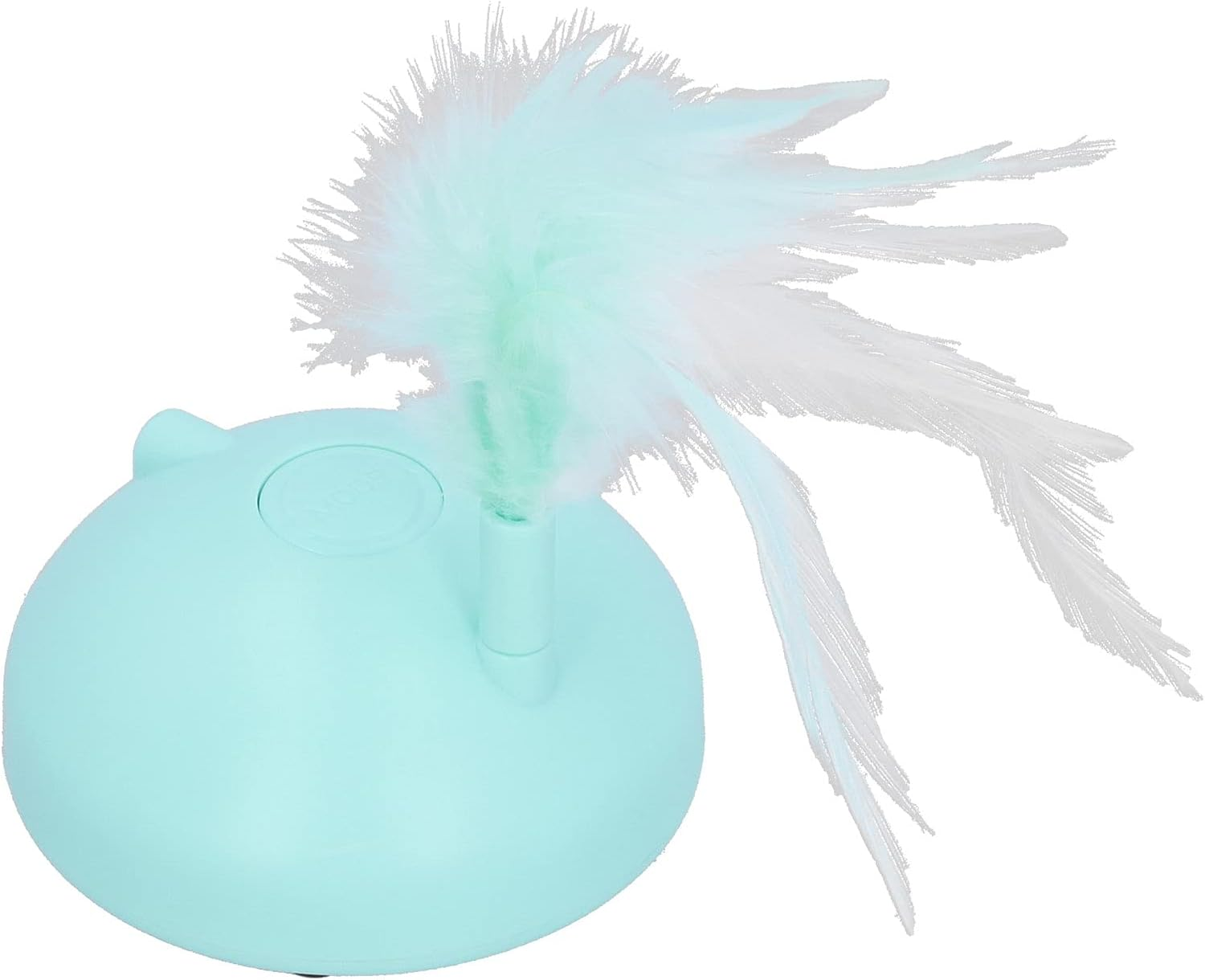 USB Charged Electric Teaser Sphere with Feather,Engaging Cat Play Turntable with Interactive Flash and Movement Perfect for Indoor Cats and Kittens