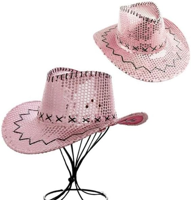 LYLAC PARTY HAT COWBOY SEQUIN PINK