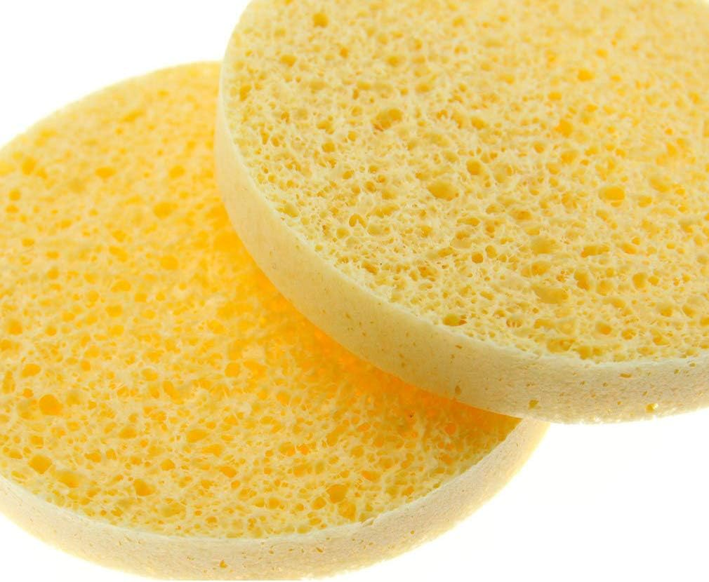 New 10 Pcs Cellulose Facial Sponges Natural Facial Cleansing Sponge