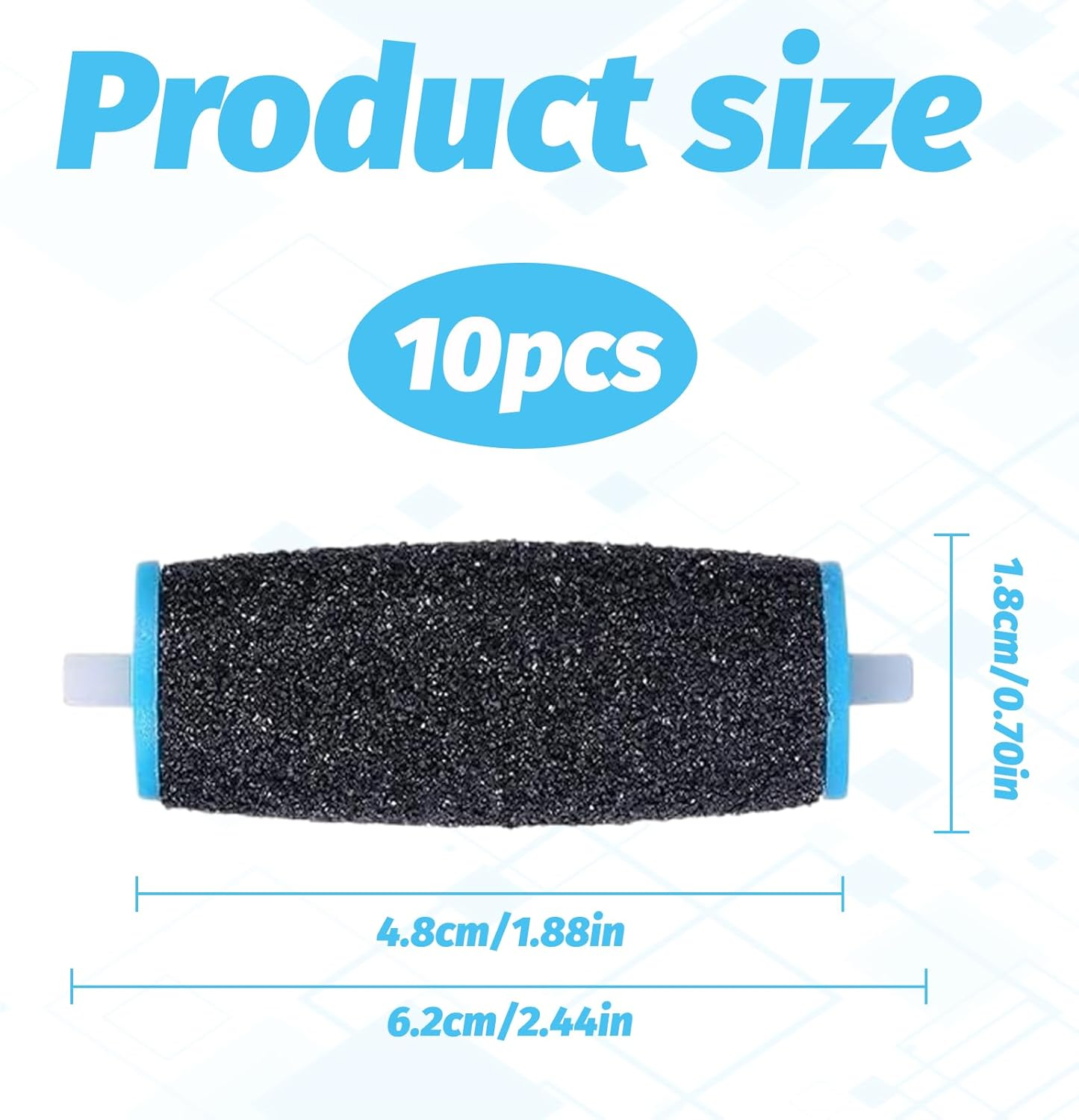 Callus Remover Replacement Rollers, for Callus Remover, Replacement Rollers for Pedicure, Pedicure, Foot Care Set, Pack of 10 image number 5