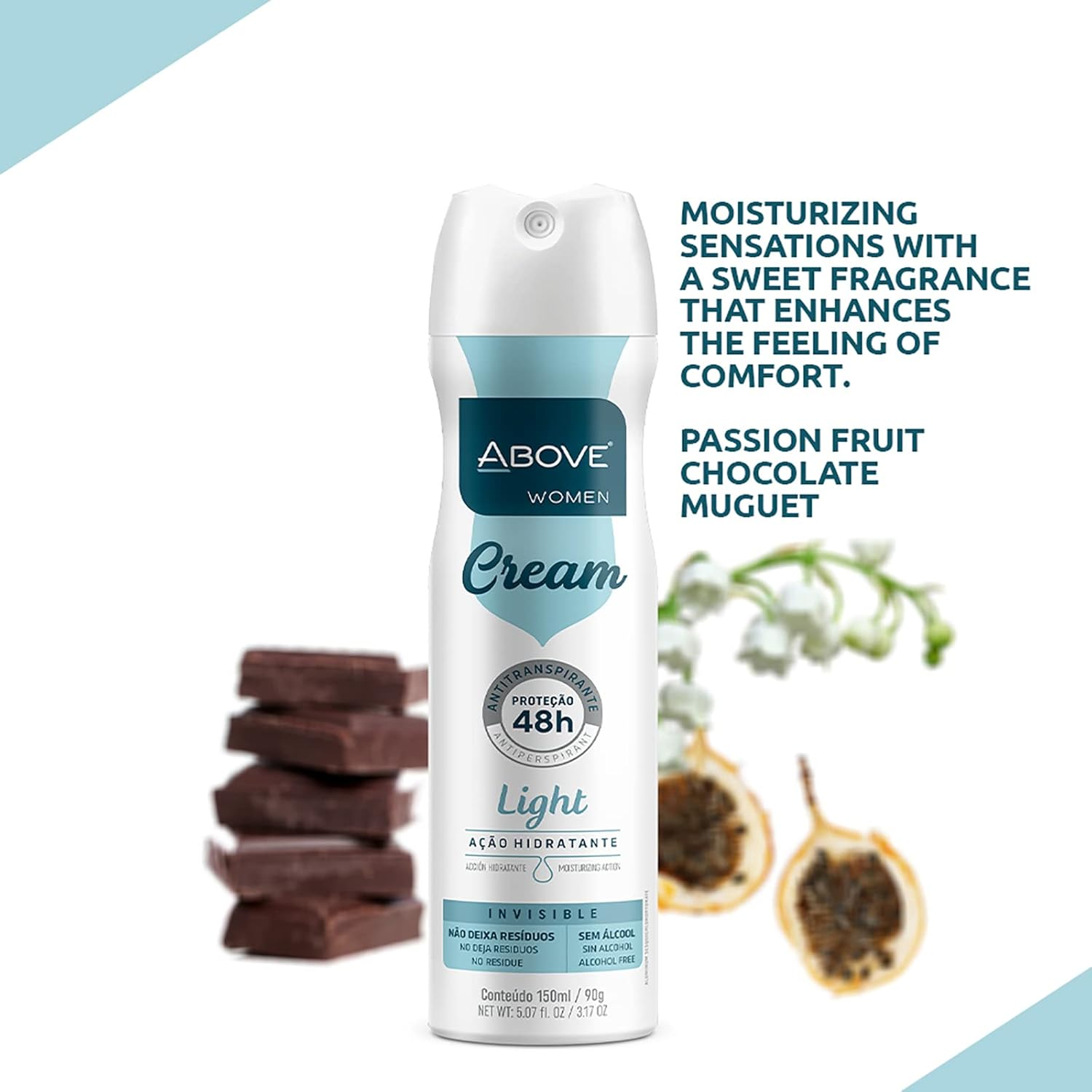 Above 48 Hours Cream Antiperspirant Deodorant - Light for Women 3.17 Oz Deodorant Spray image number 4