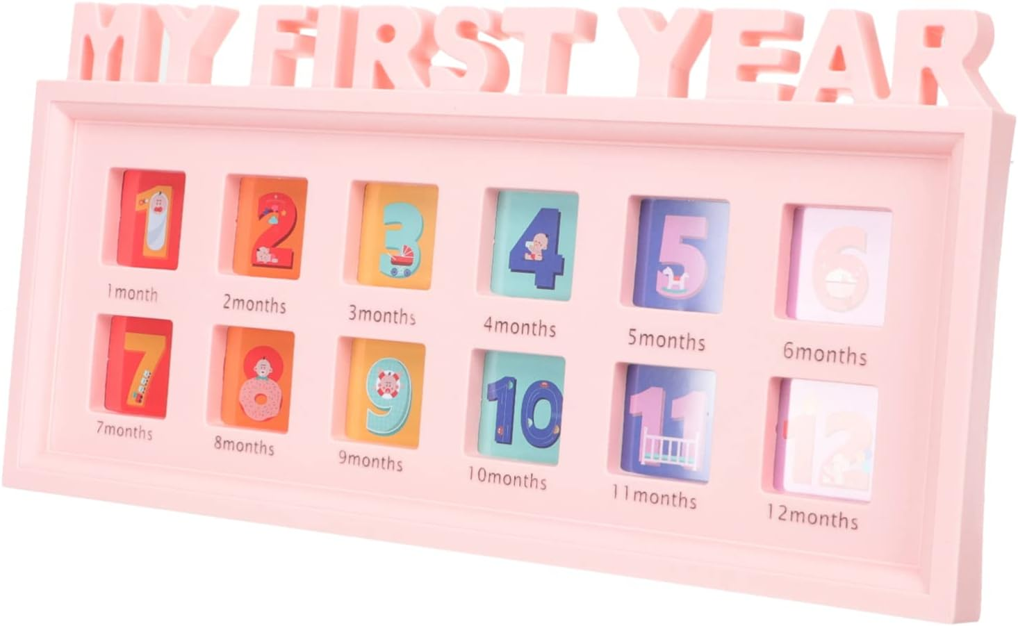 Boy Girl'S Growth Photo Frame Month Milestone Newborn Picture Frame for Boy Girl First Year Memory image number 1